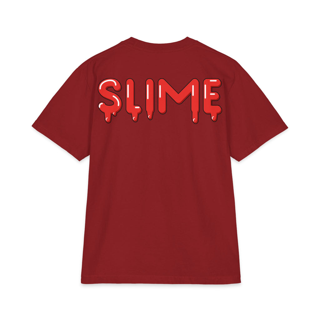The Slime Shop Max Heavyweight Tee — White / Red Slime $