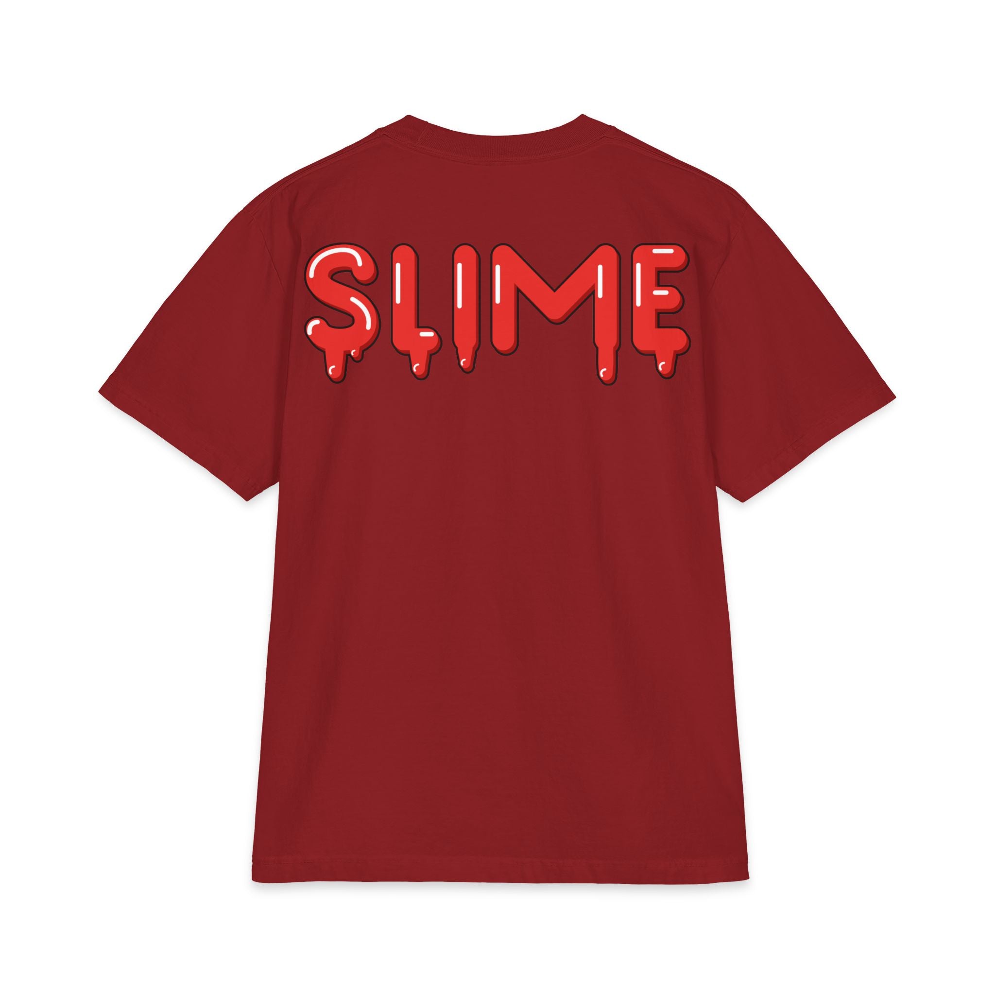 The Slime Shop Max Heavyweight Tee — White / Red Slime $