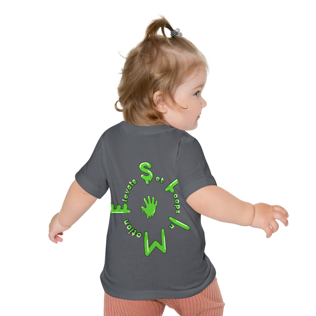 The Slime Shop Baby Tee — Royal Blue / Green Slime Sircle