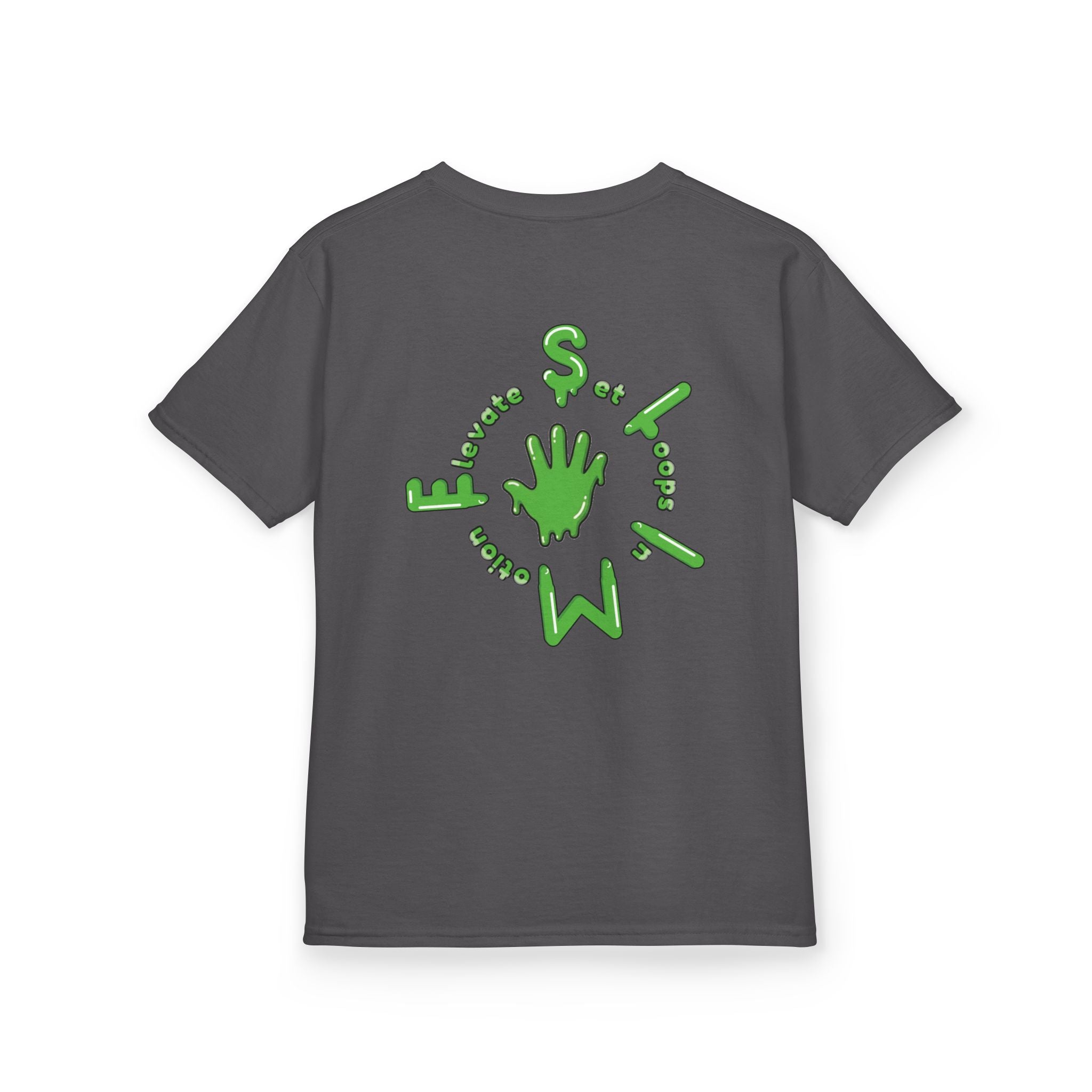 The Slime Shop Kids Tee — Royal Blue / Green Slime Sircle
