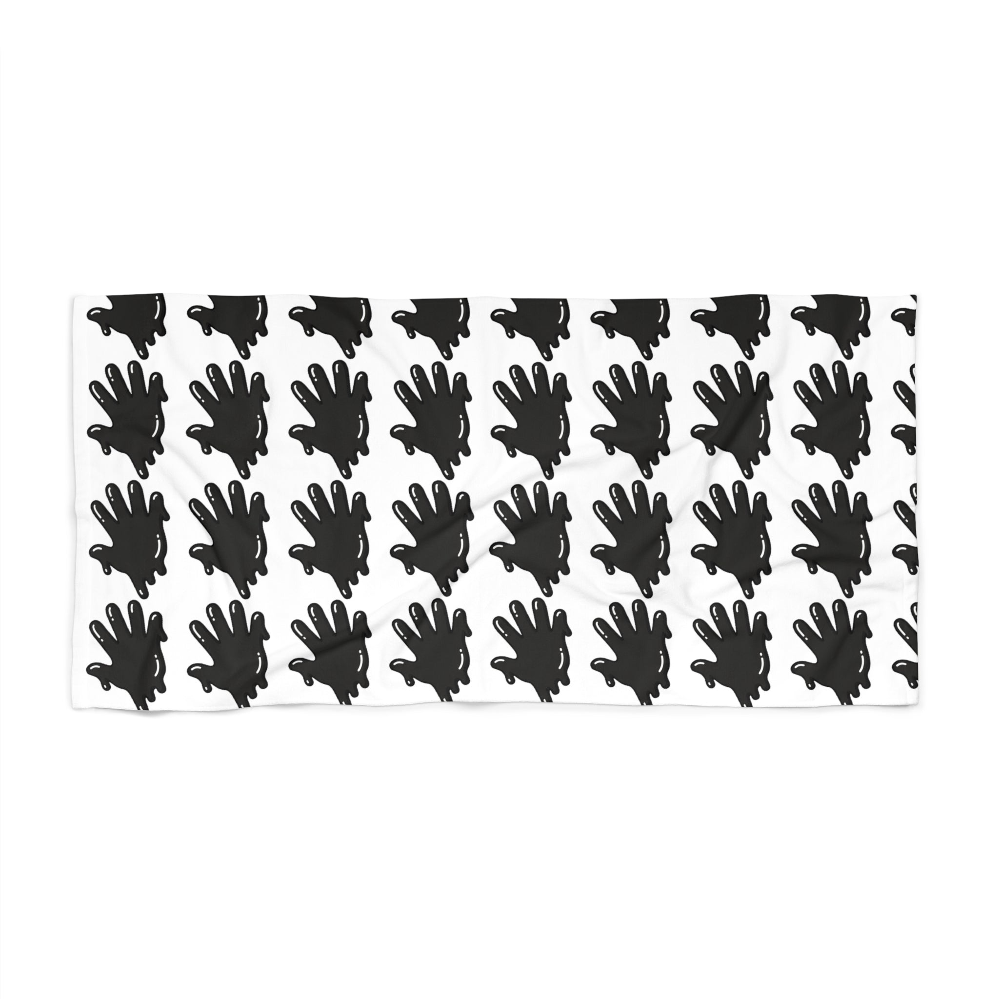 The Slime Shop Beach Towel — White / Black Slime In 5