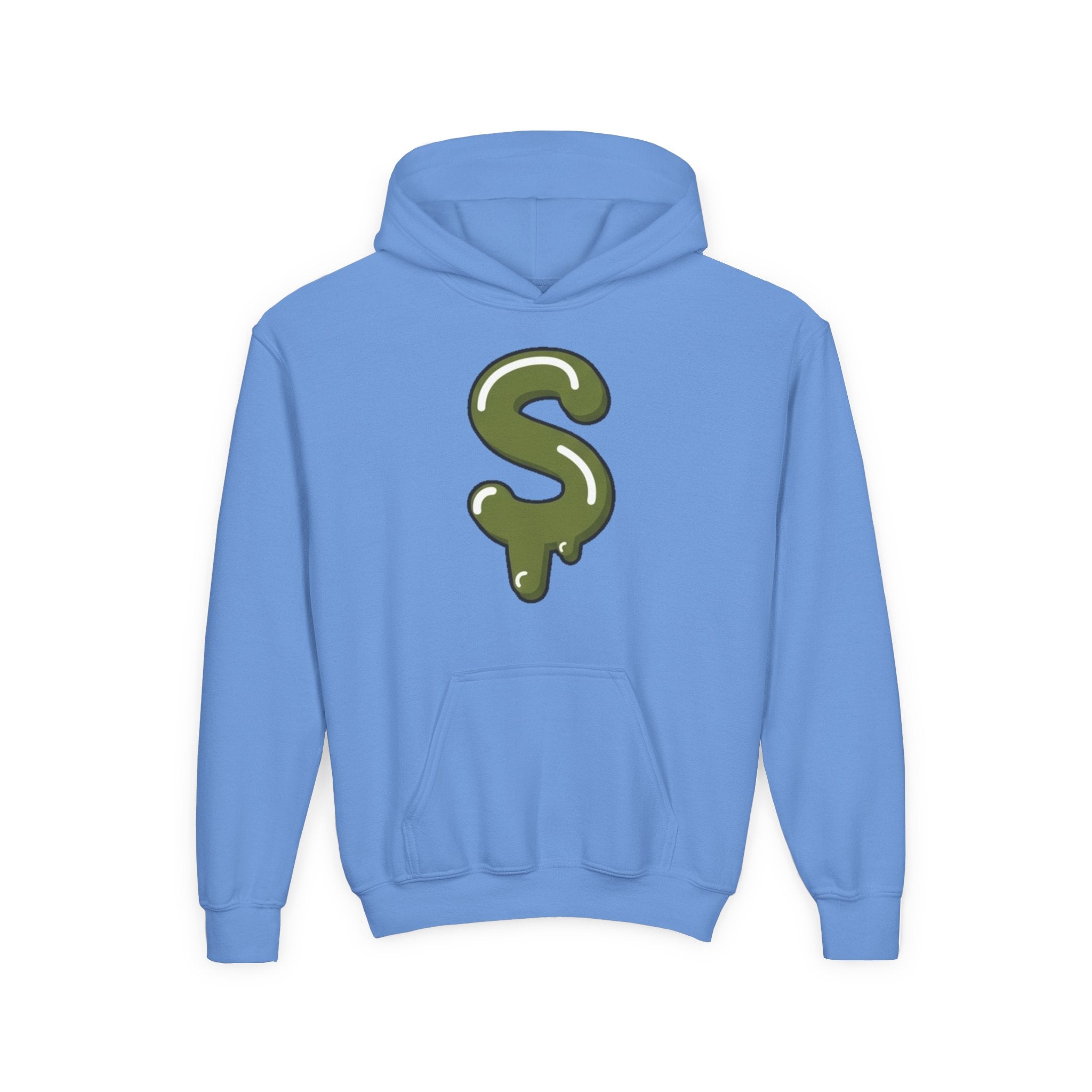 The Slime Shop Youth Hoodie — Red / Army Green Slime $