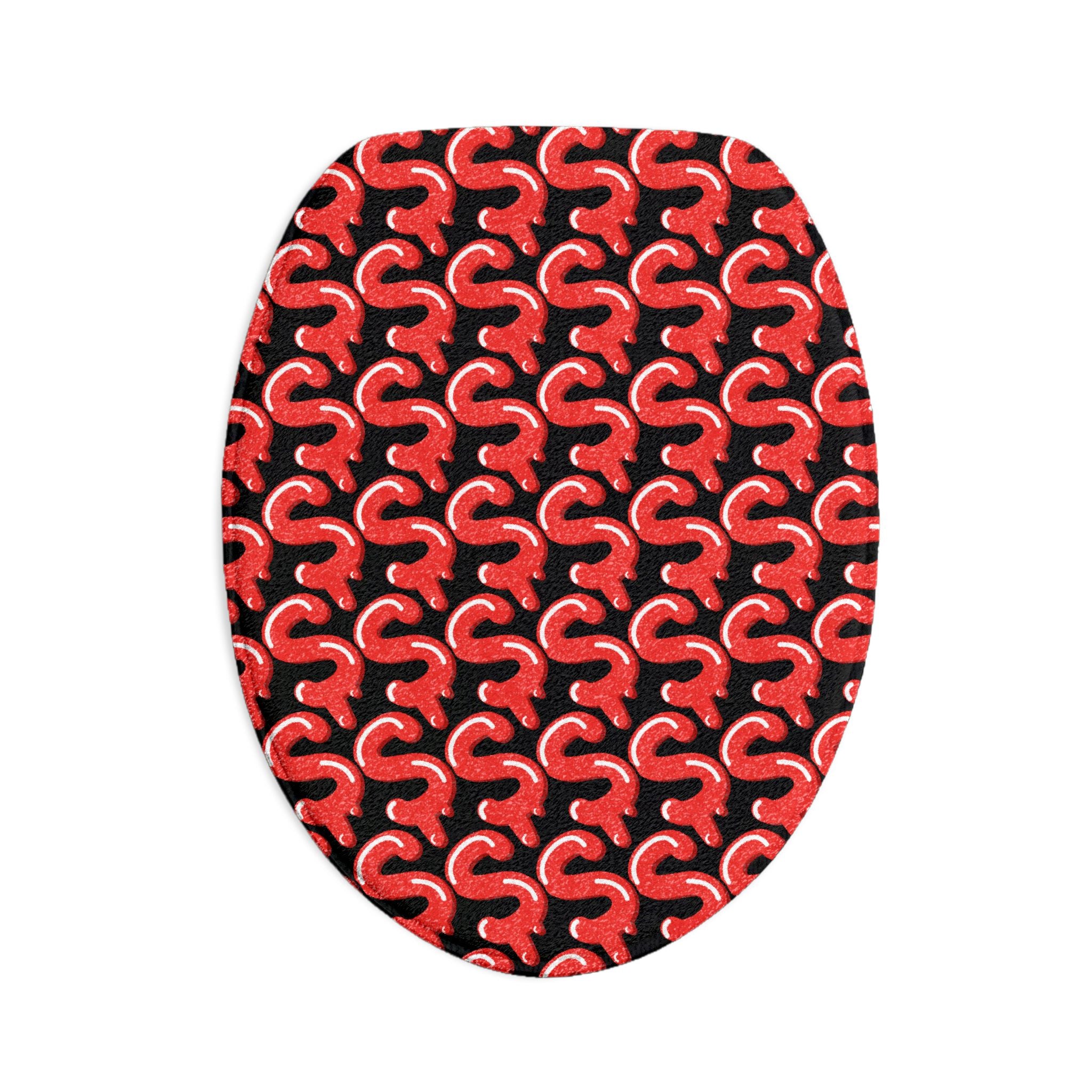 The Slime Shop Bath Mat 3-Piece Set — White / Red Slime $ (AOP)