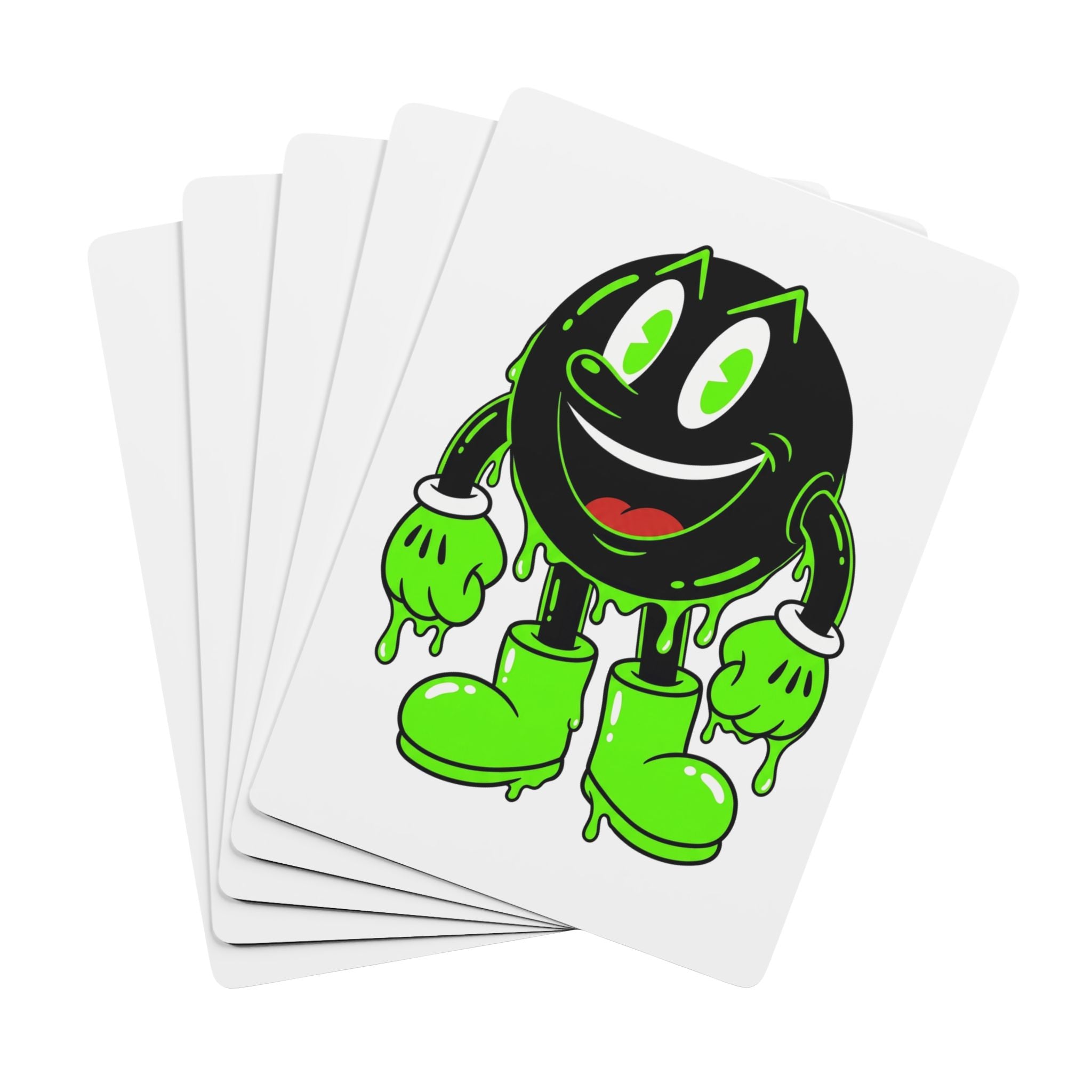 The Slime Shop Poker Playing Cards — White / Green Slimeman Gzzz