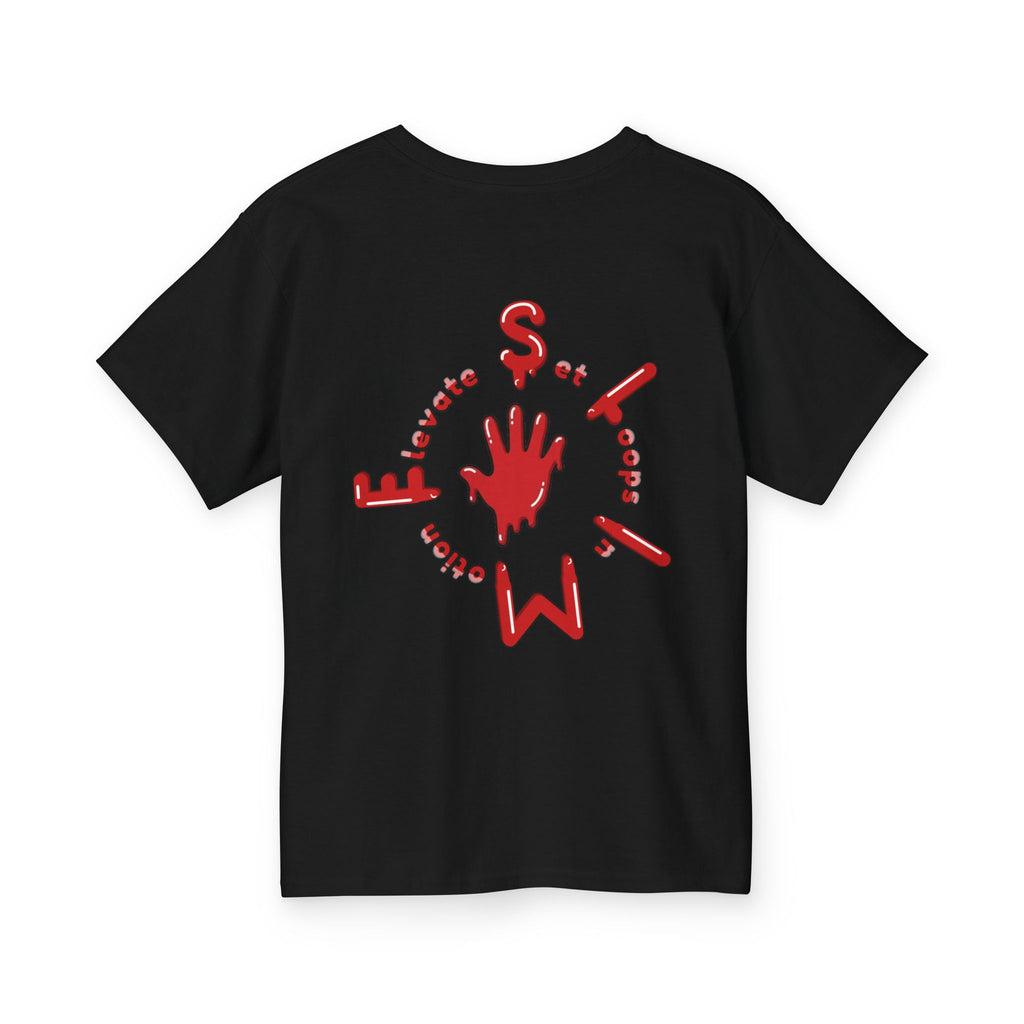 The Slime Shop Youth Tee — Navy / Red Slime Sircle