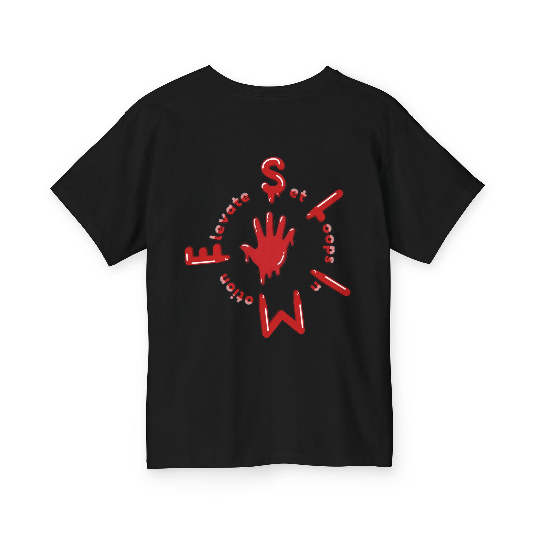 The Slime Shop Youth Tee — Navy / Red Slime Sircle