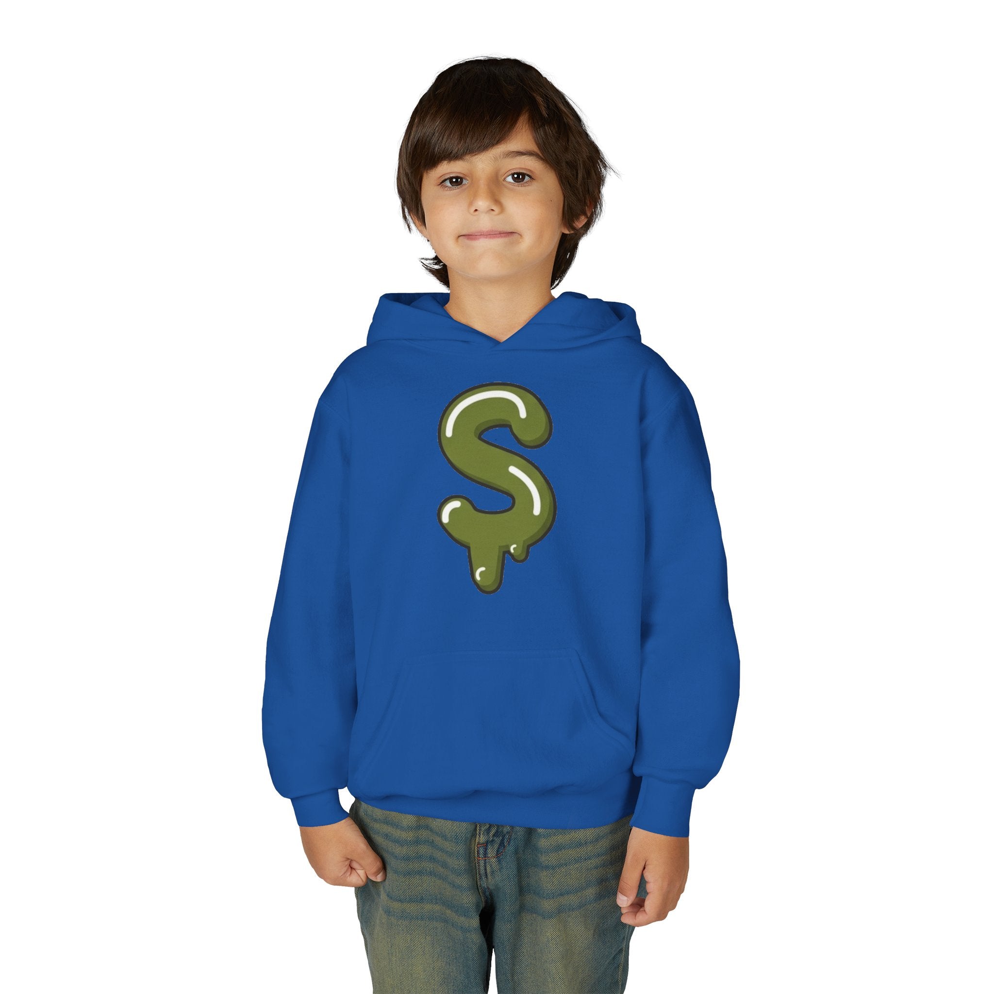 The Slime Shop Youth Hoodie — Red / Army Green Slime $