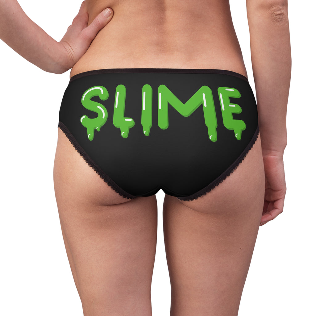 The Slime Shop Women's Briefs — Black / Green Slimeman Gzzz