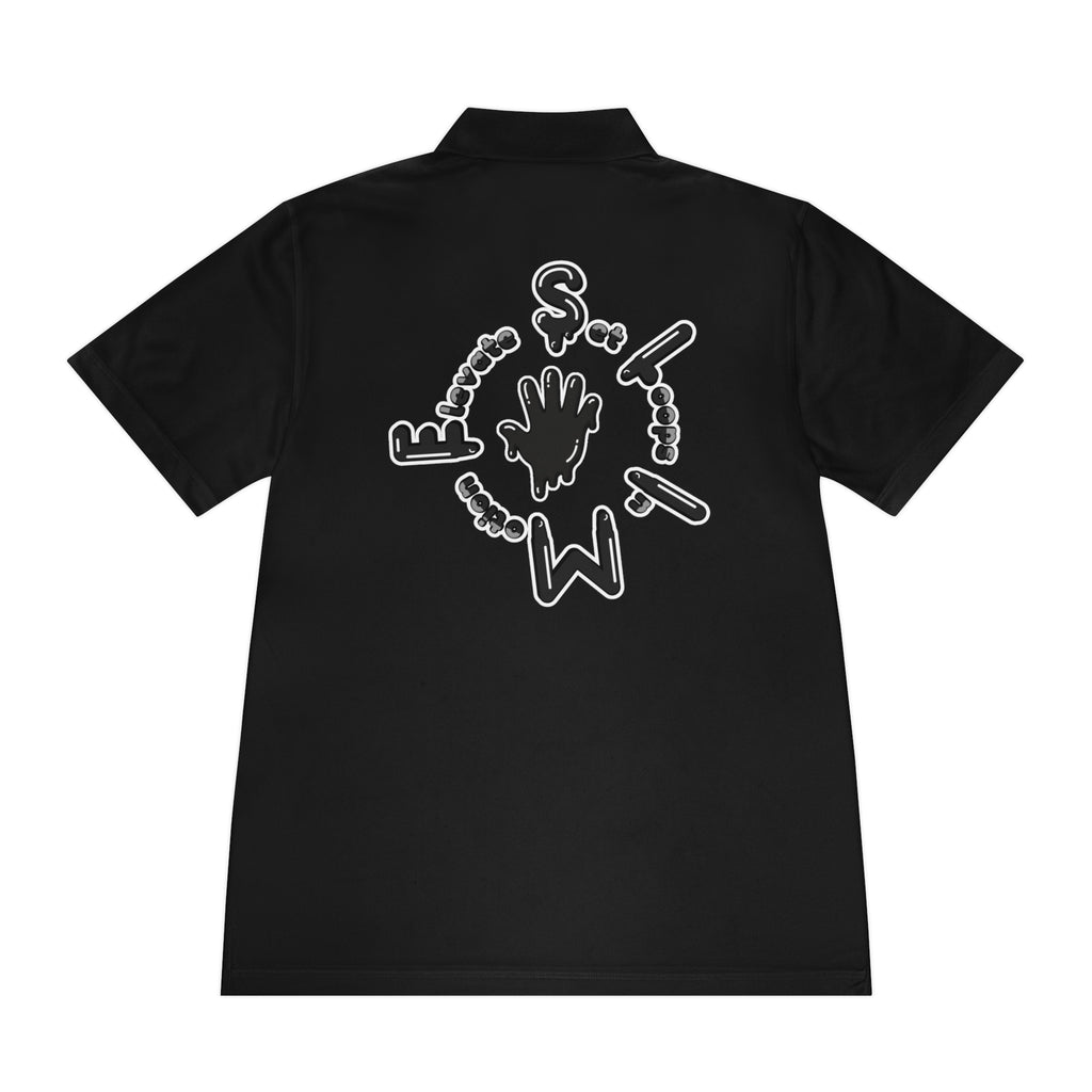 Men's Black Slime Sircle Sport Polo Shirt