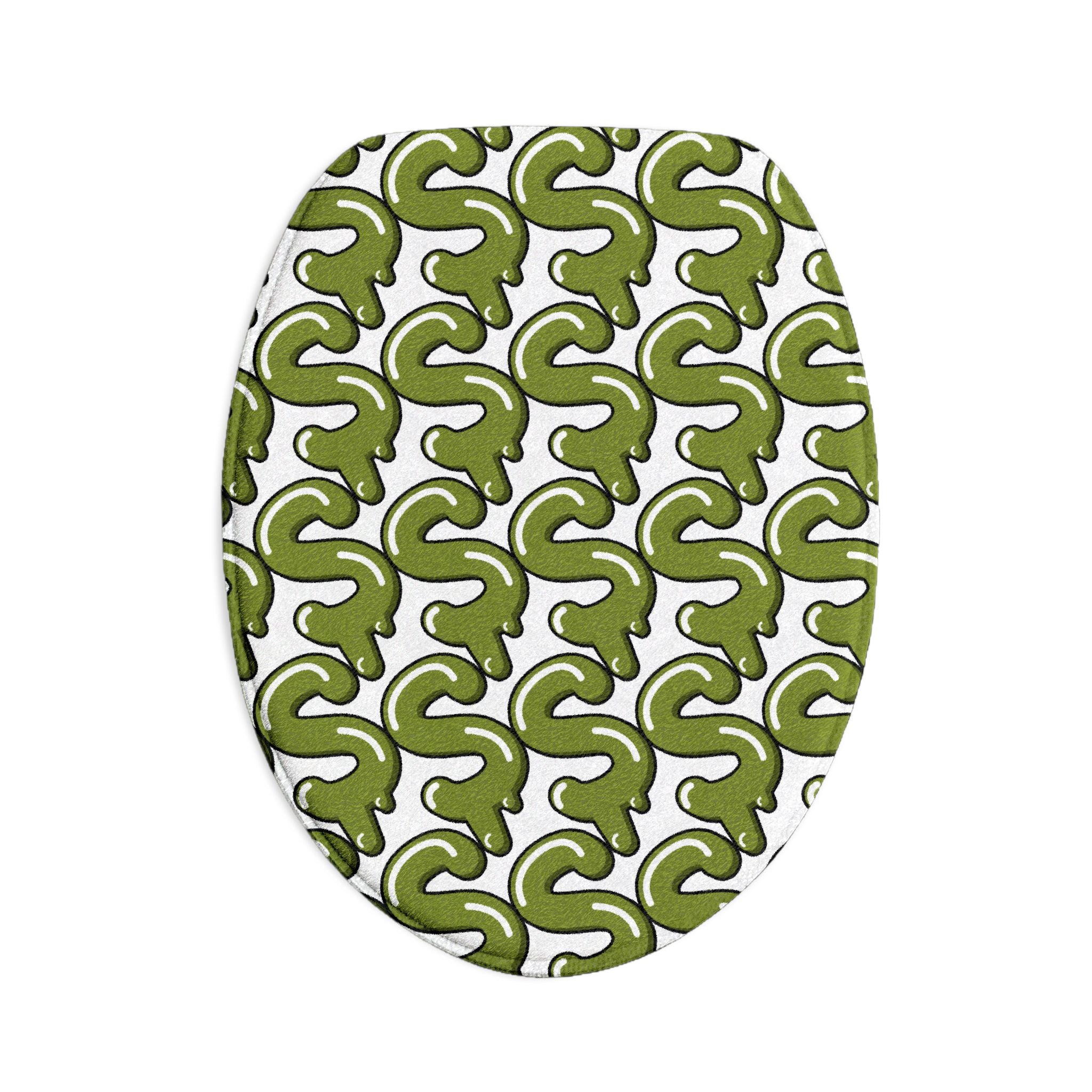 The Slime Shop Bath Mat — Black / Olive Slime $ (AOP)