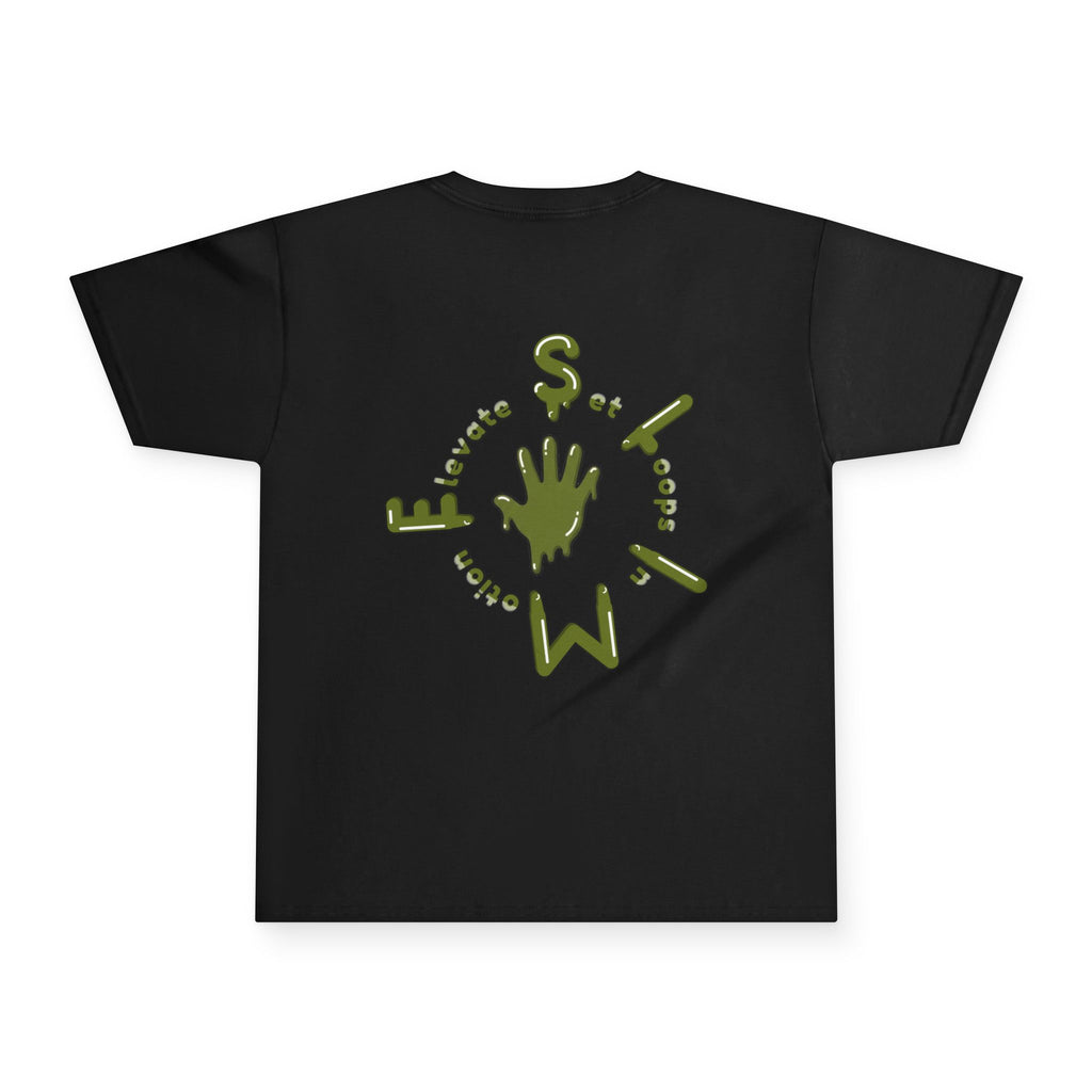 The Slime Shop Youth Tee — Navy / Army Green Slime Sircle