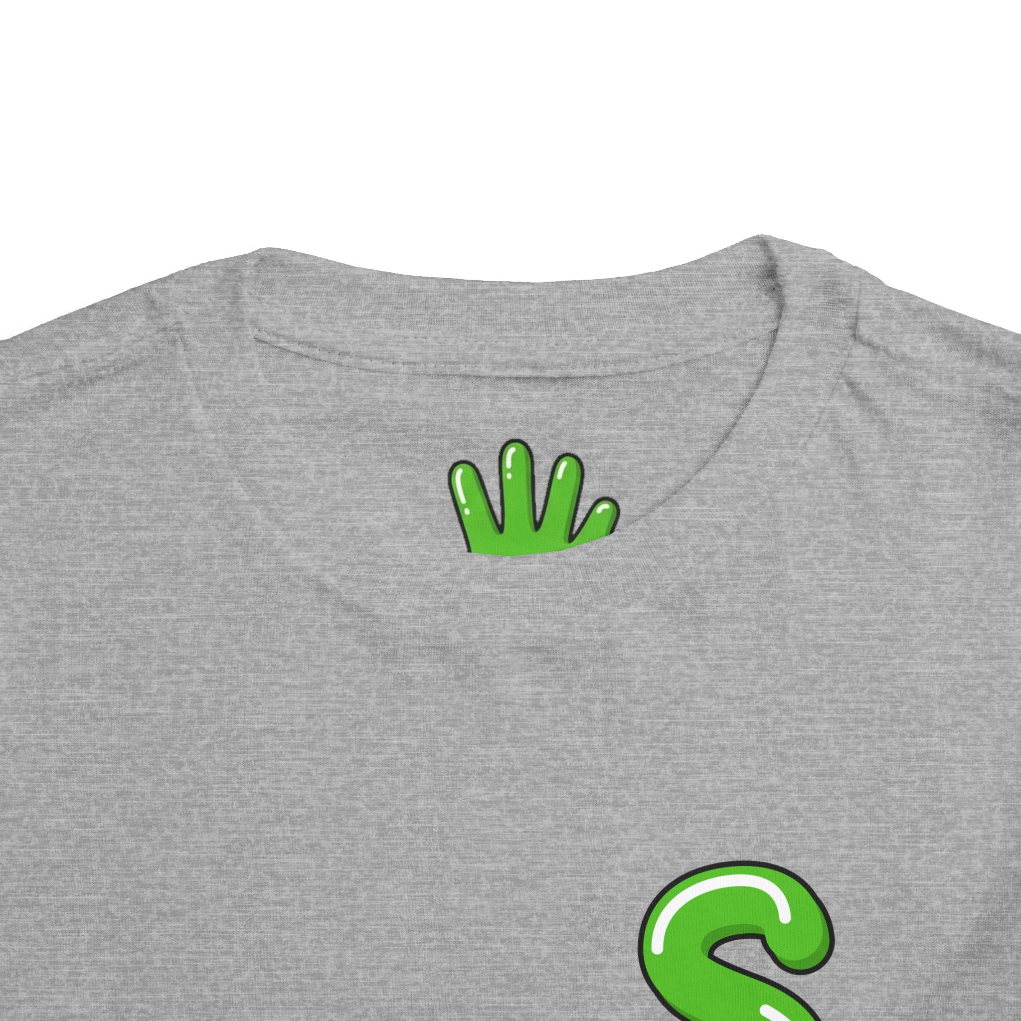 The Slime Shop Toddler Tee — Athletic Heather / Green Slime Sircle