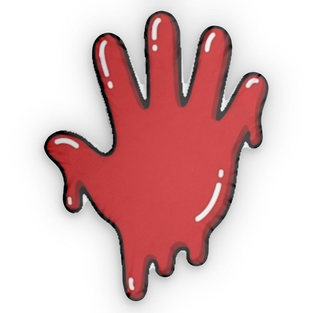 The Slime Shop Slime Hand Shaped Pillow — Red Slime In 5