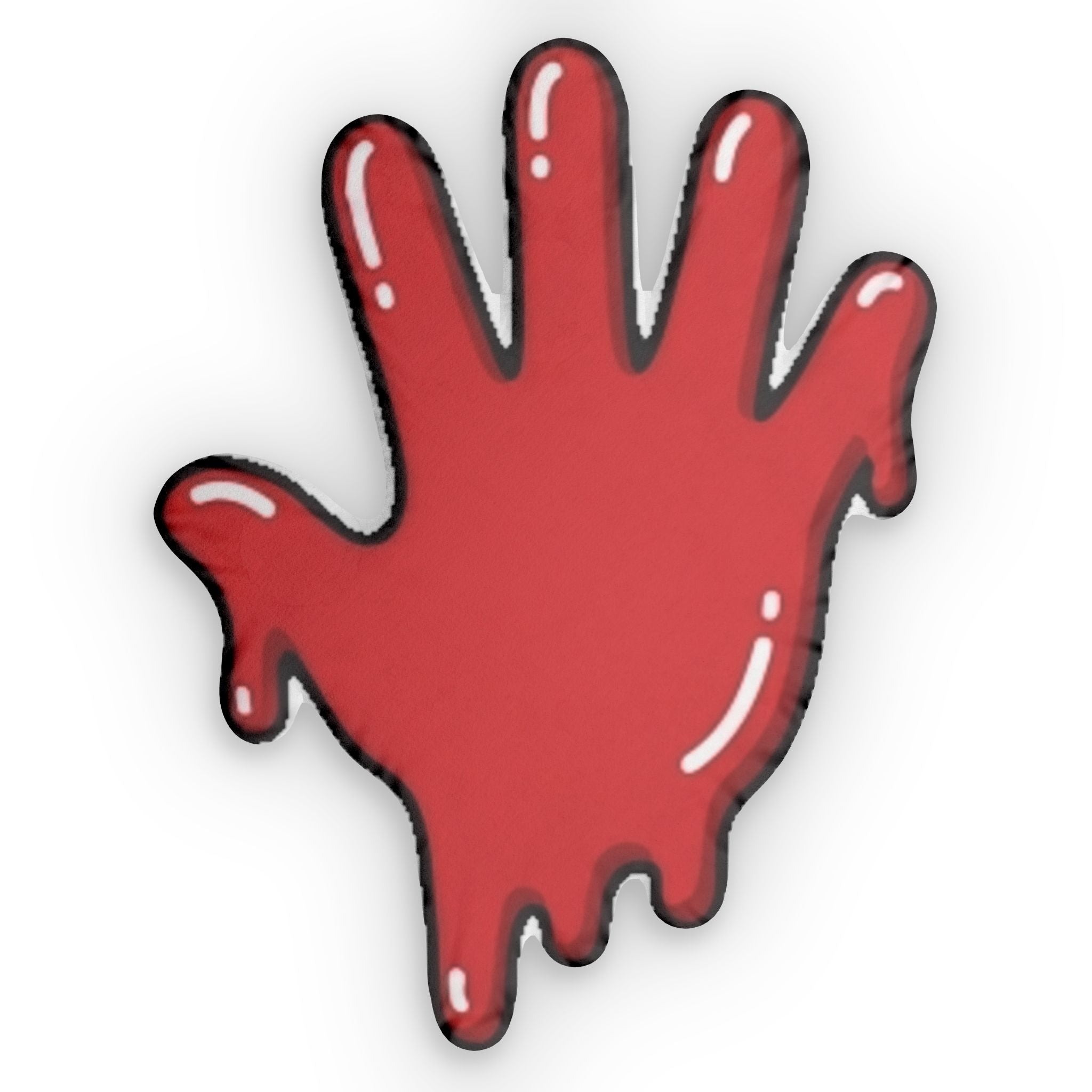 The Slime Shop Slime Hand Shaped Pillow — Red Slime In 5
