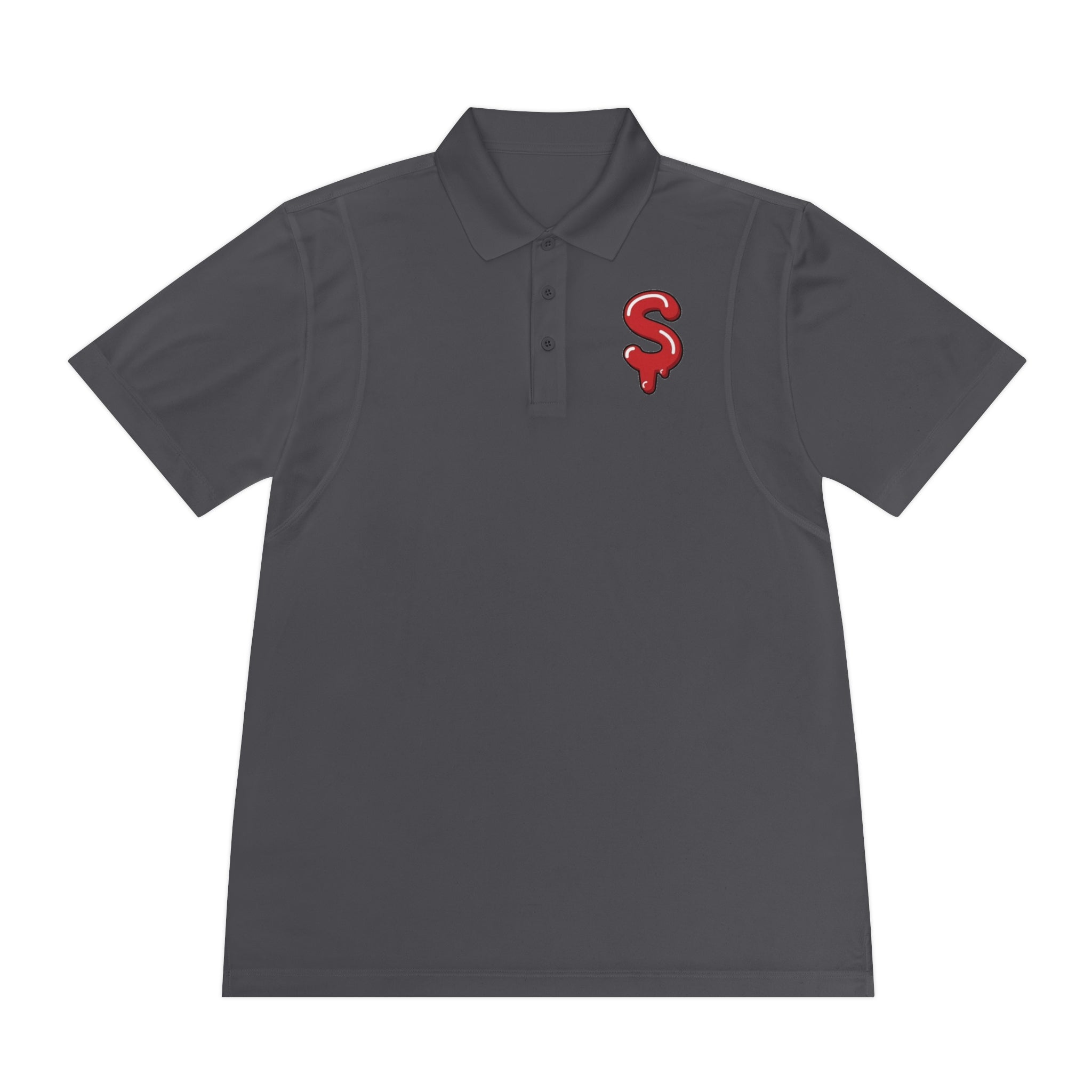The Slime Shop Sport Polo — Grey / Red Slime Sircle