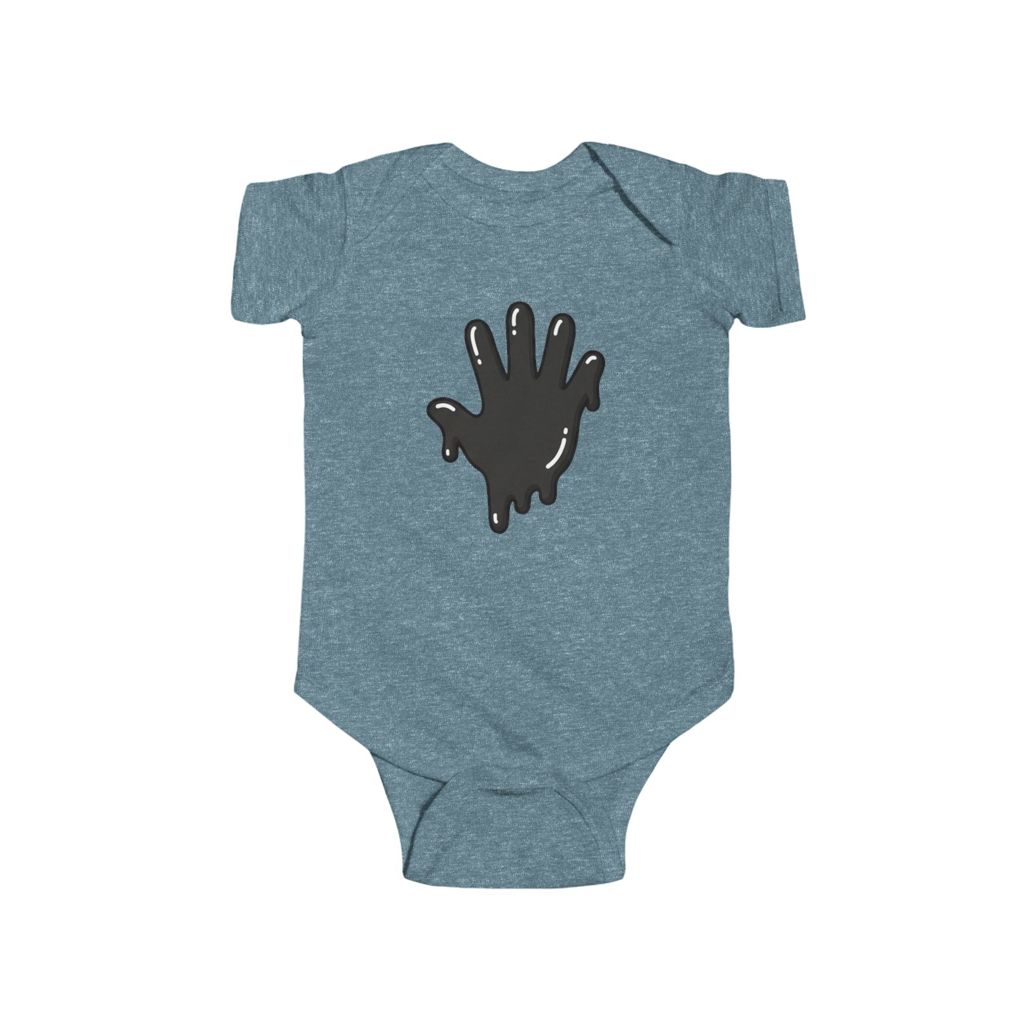 The Slime Shop Infant Fine Jersey Bodysuit — Royal Blue / Black Slime In 5