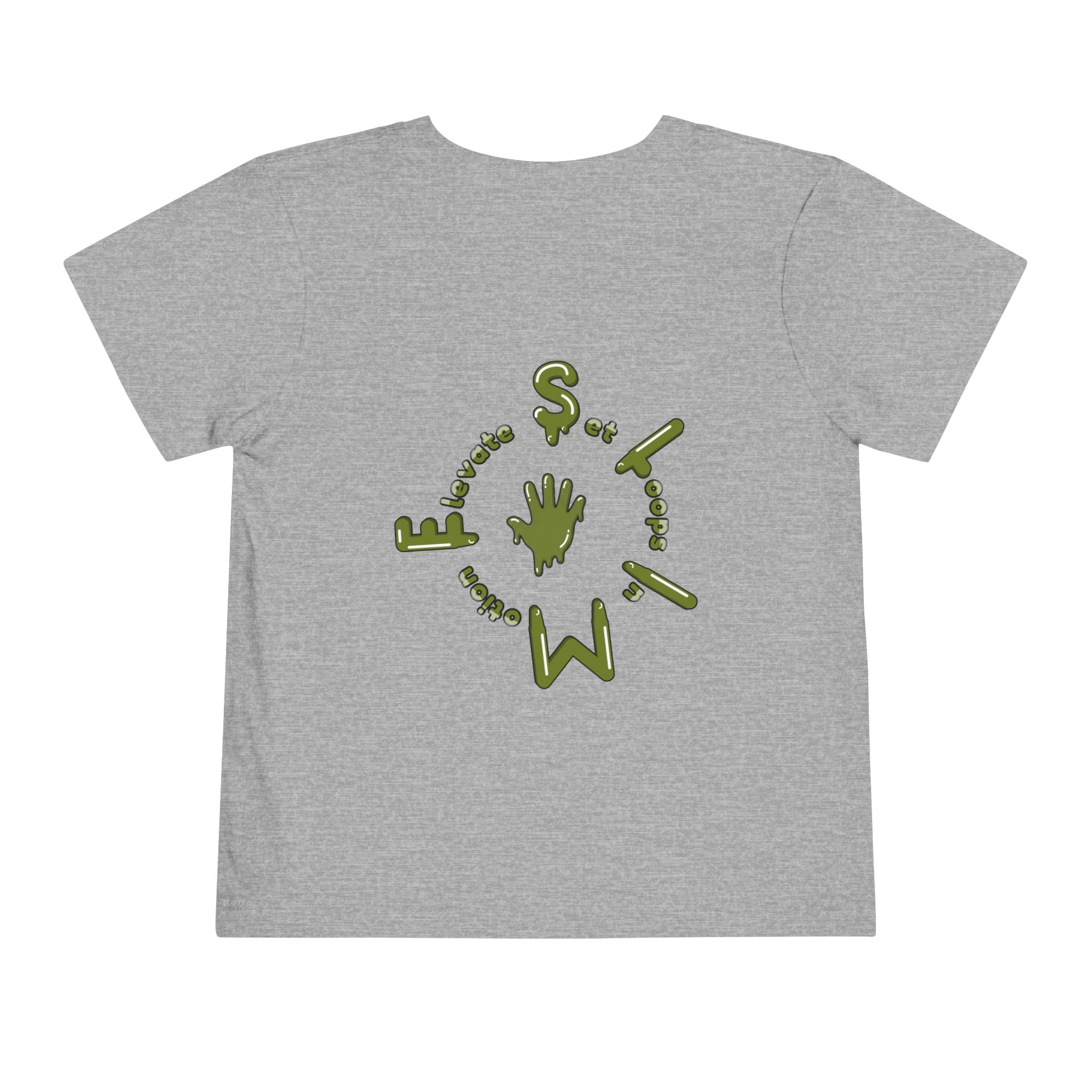 The Slime Shop Toddler Tee — Charcoal / Army Green Slime Sircle