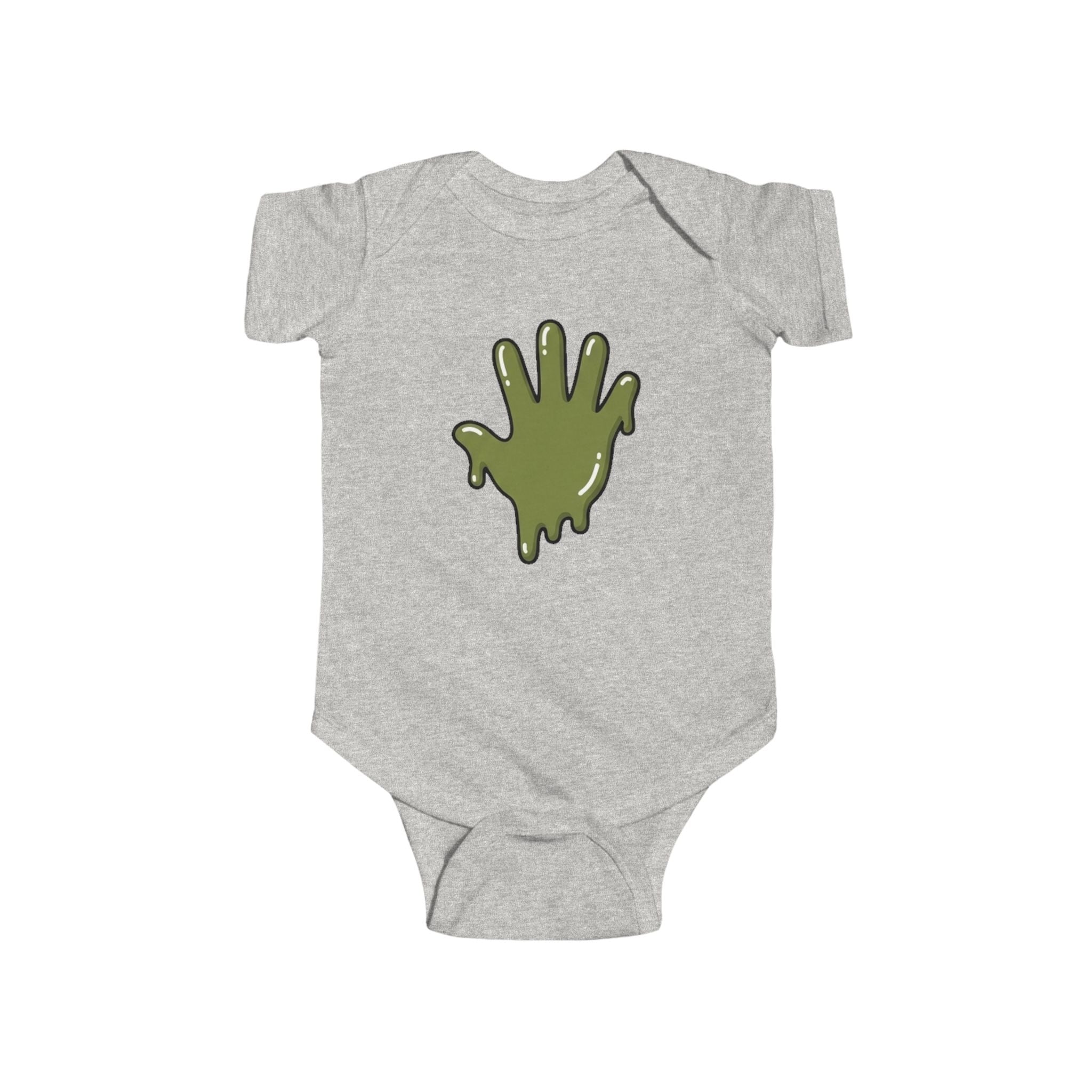 The Slime Shop Infant Fine Jersey Bodysuit — Red / Green Slime In 5