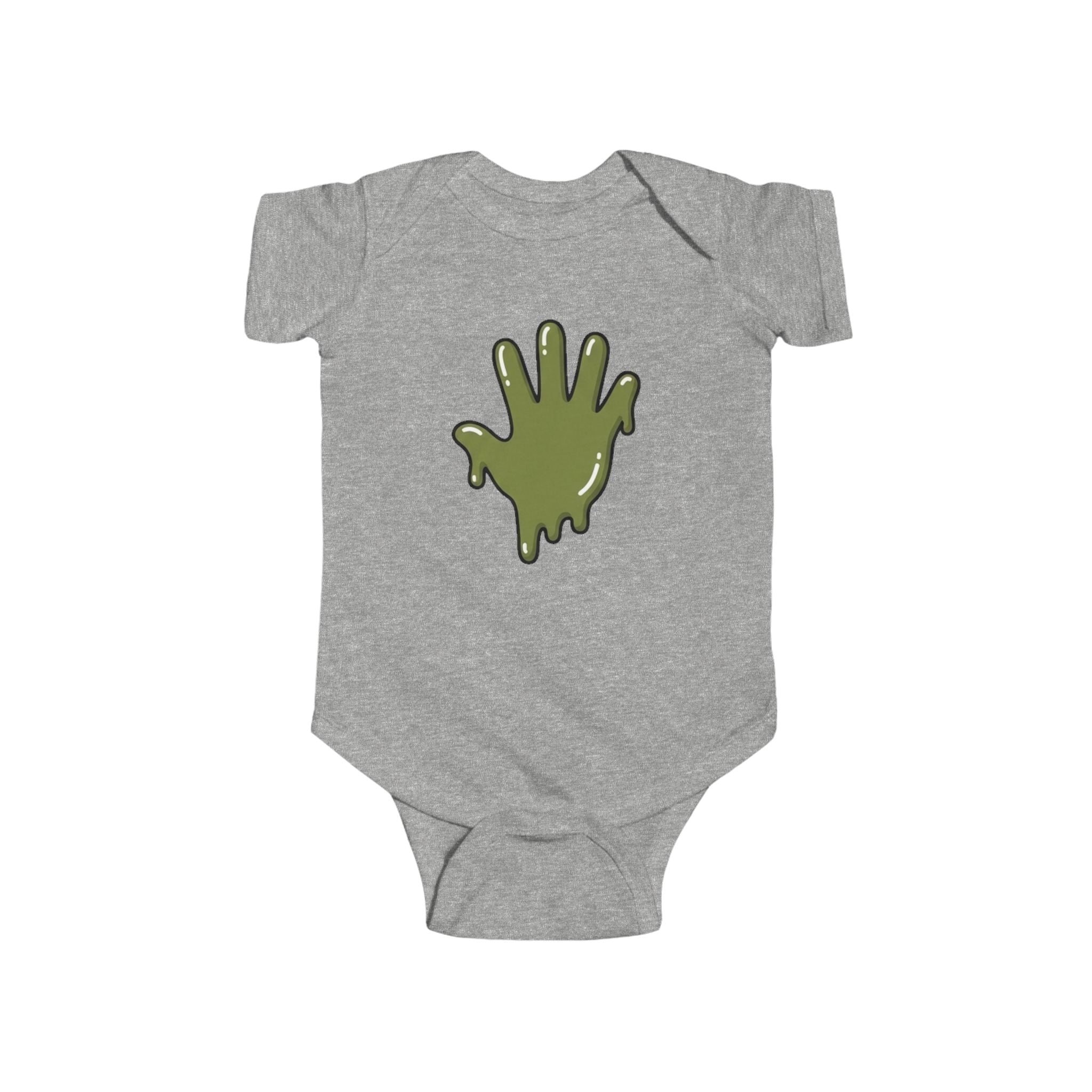 The Slime Shop Infant Fine Jersey Bodysuit — Red / Green Slime In 5
