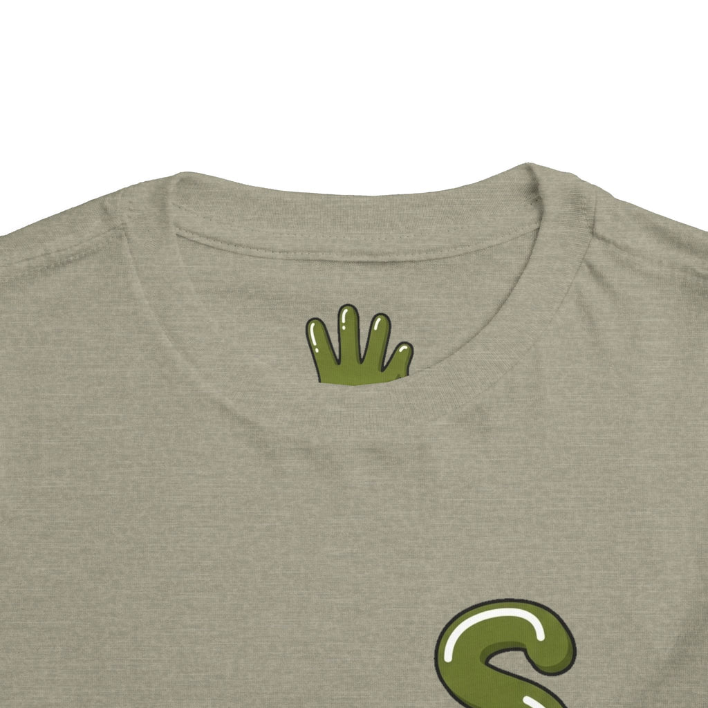 The Slime Shop Toddler Tee — Charcoal / Army Green Slime Sircle