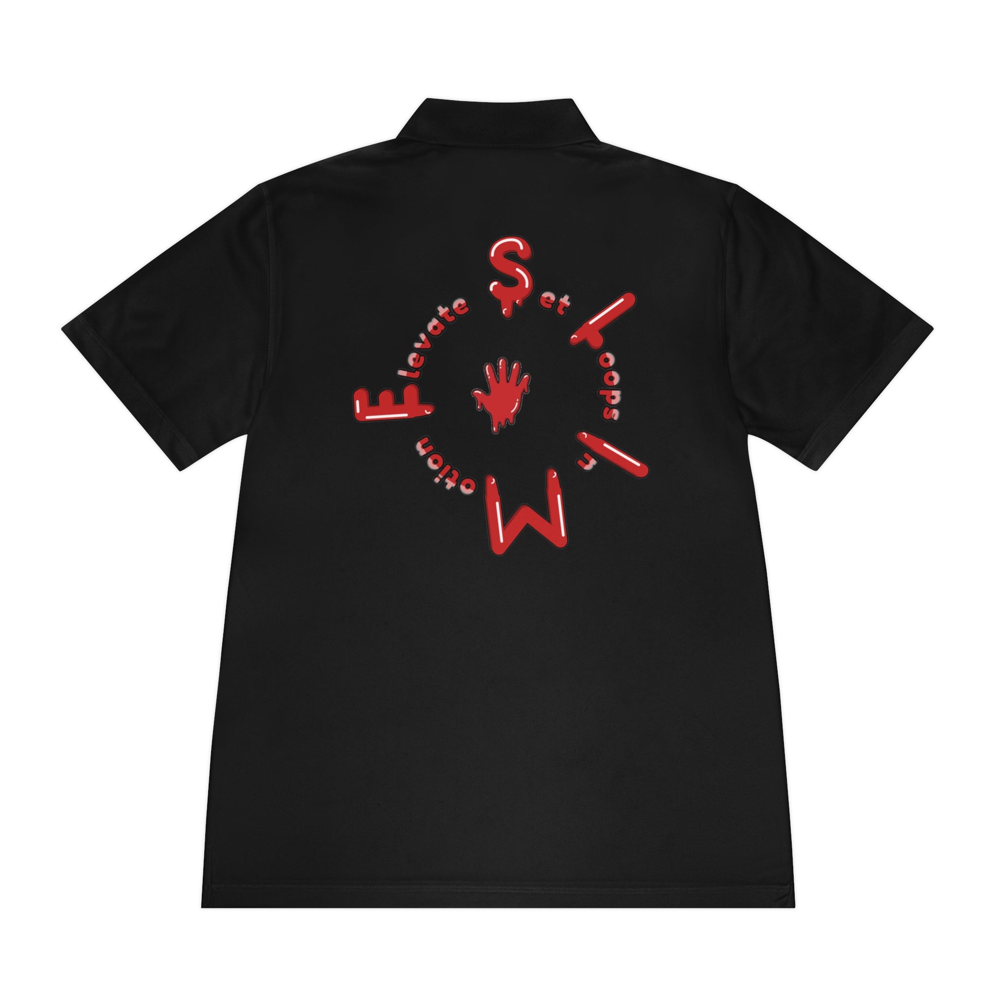 The Slime Shop Sport Polo — Grey / Red Slime Sircle