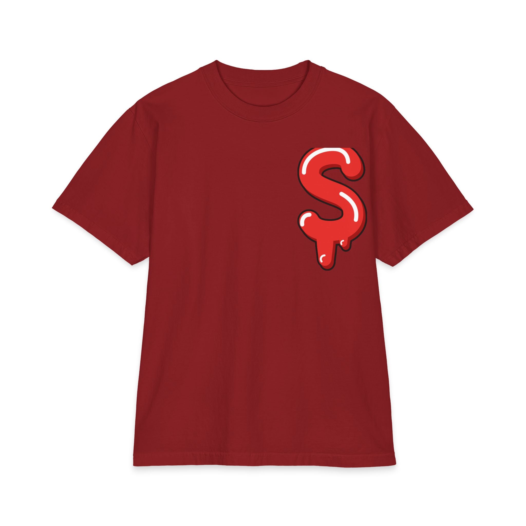 The Slime Shop Max Heavyweight Tee — White / Red Slime $