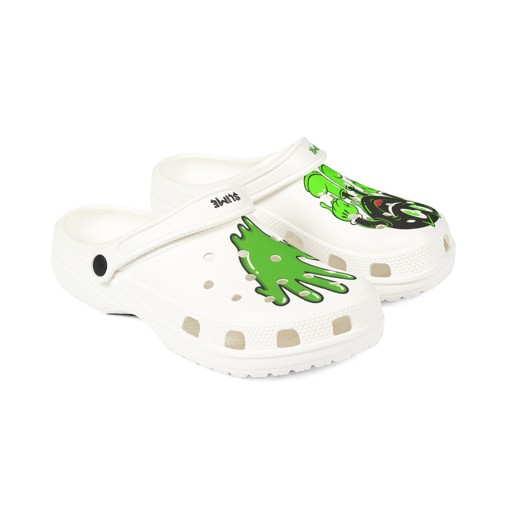 The Slime Shop EVA Foam Clogs — White / Green Slime In 5
