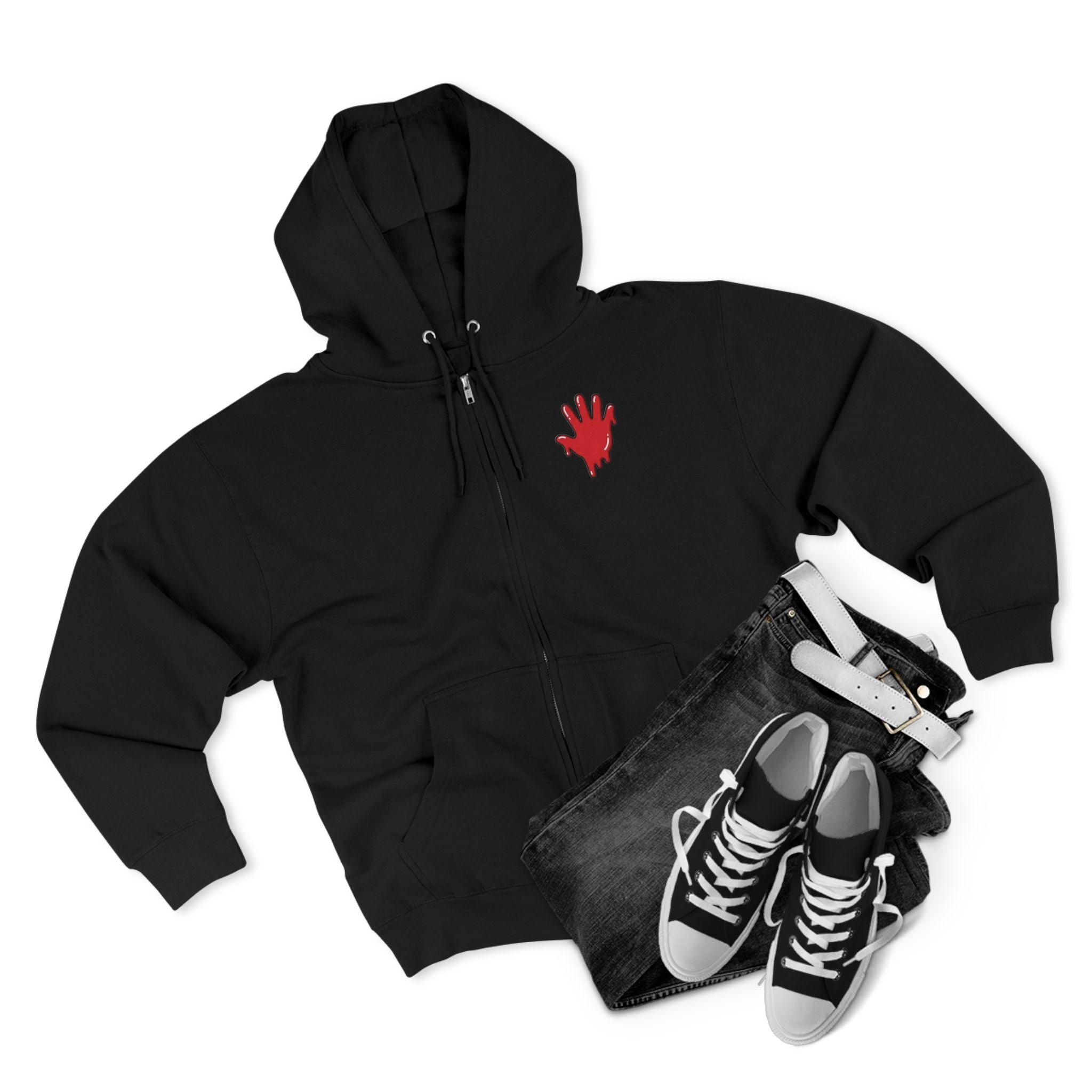 The Slime Shop Zip Hoodie — Heather / Red Slime In 5
