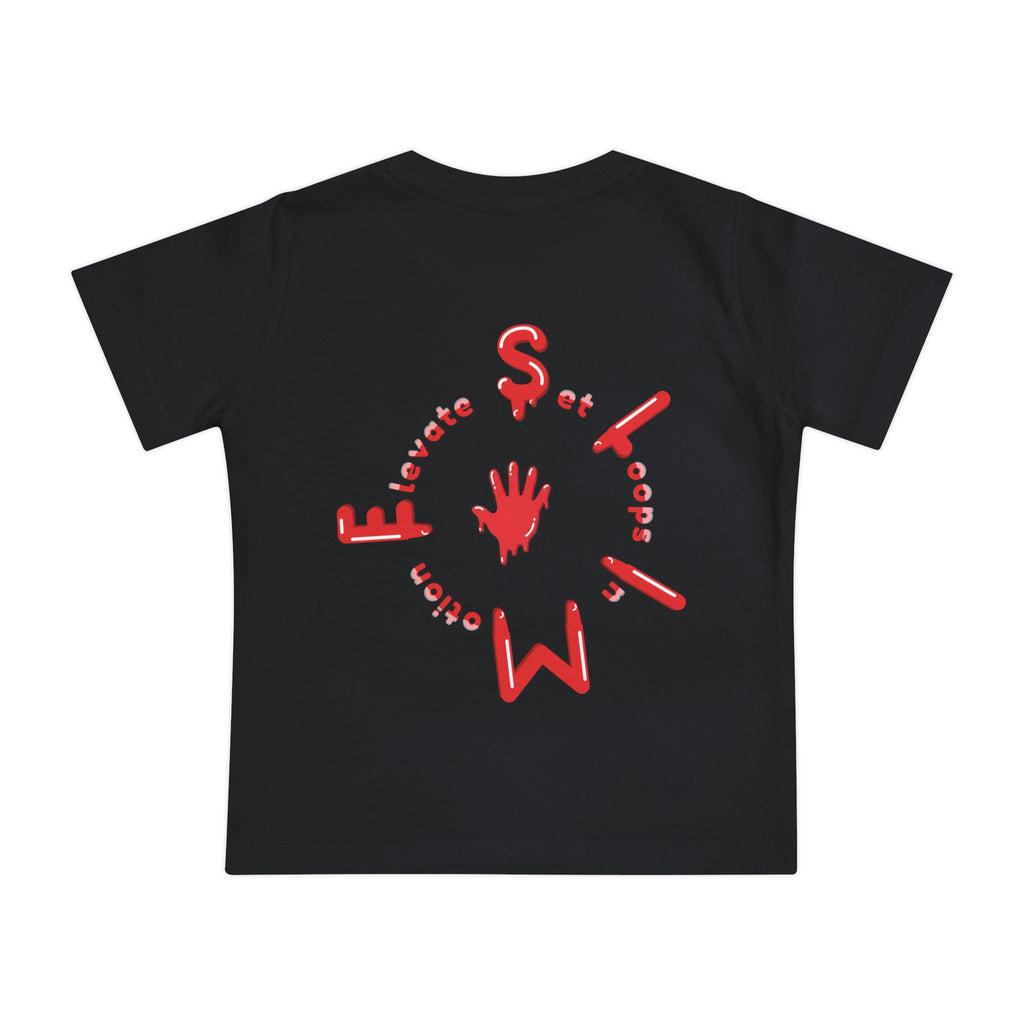 The Slime Shop Baby Tee — Royal Blue / Red Slime Sircle