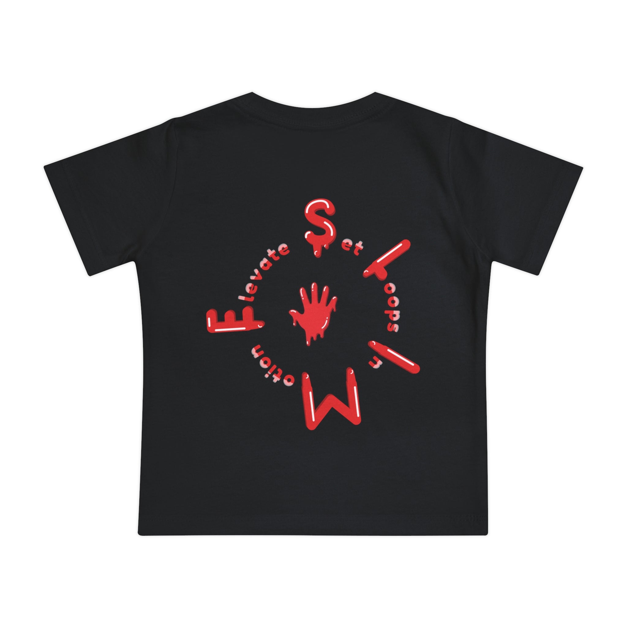 The Slime Shop Baby Tee — Royal Blue / Red Slime Sircle