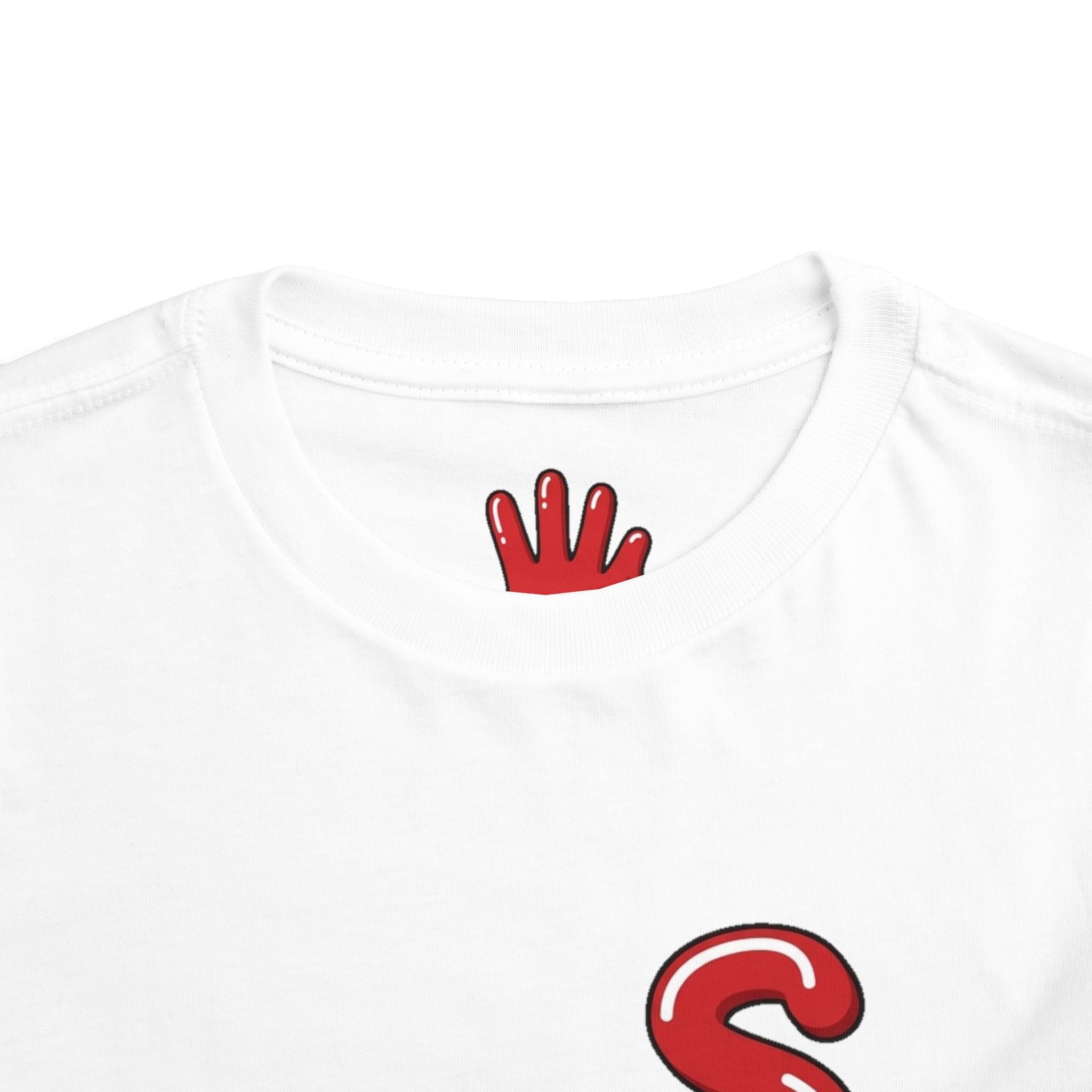 The Slime Shop Toddler Tee — Royal Blue / Red Slime Sircle