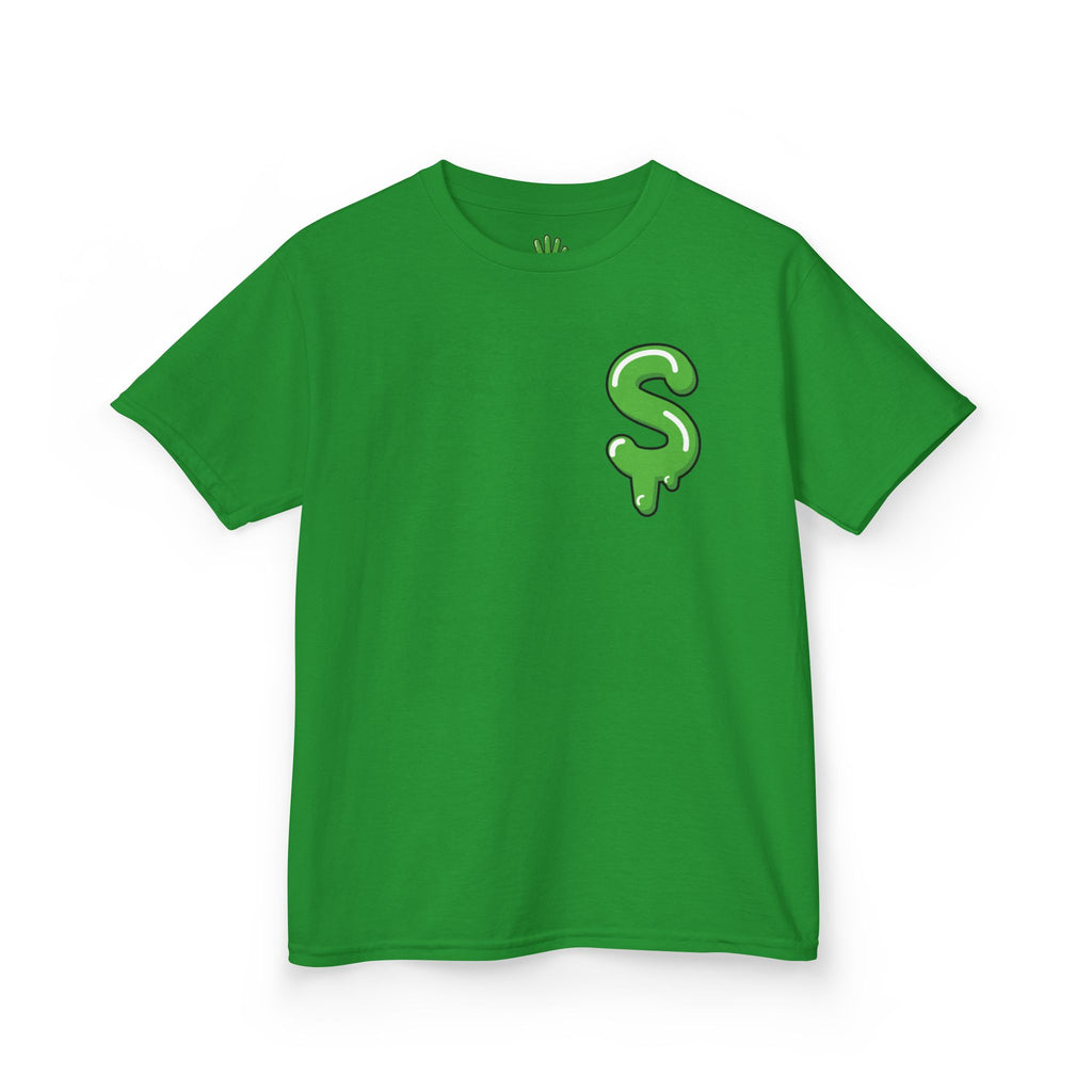 The Slime Shop Kids Tee — Royal Blue / Green Slime Sircle