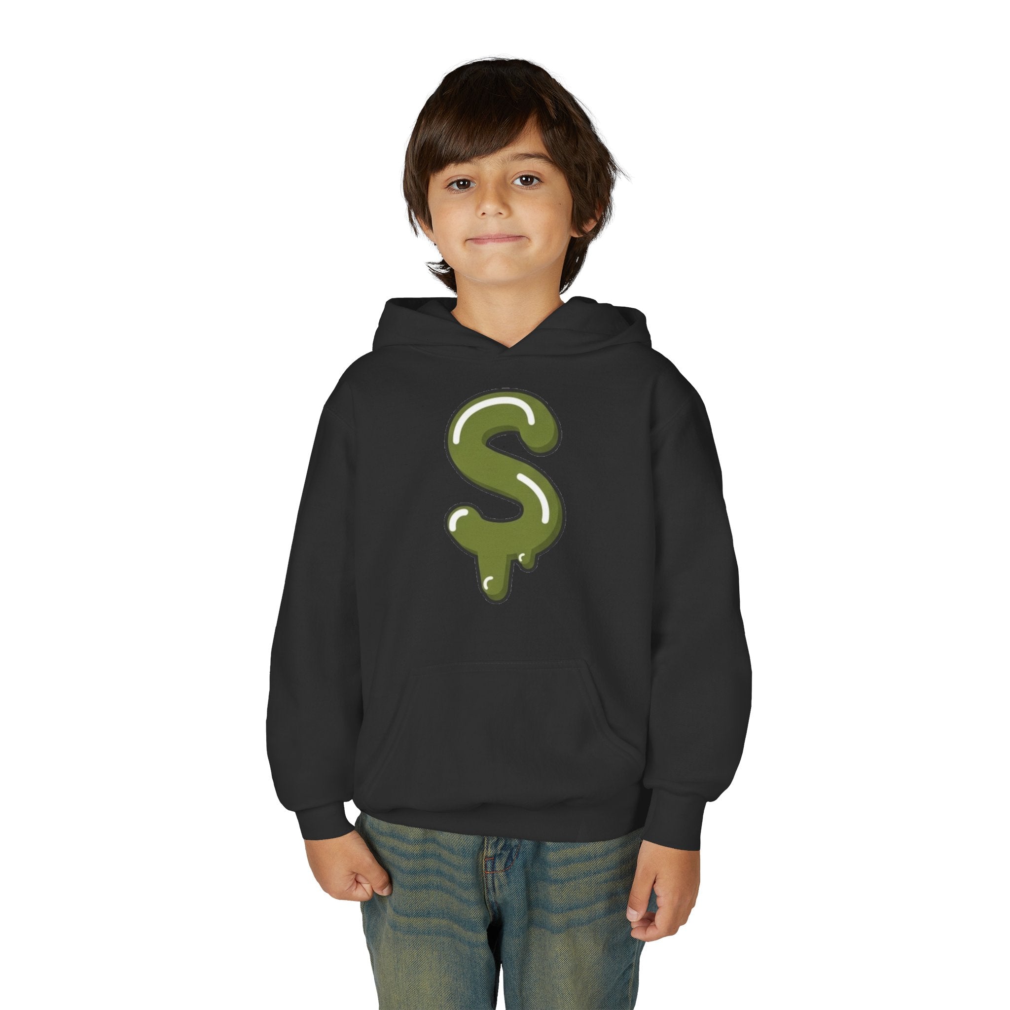 The Slime Shop Youth Hoodie — Red / Army Green Slime $