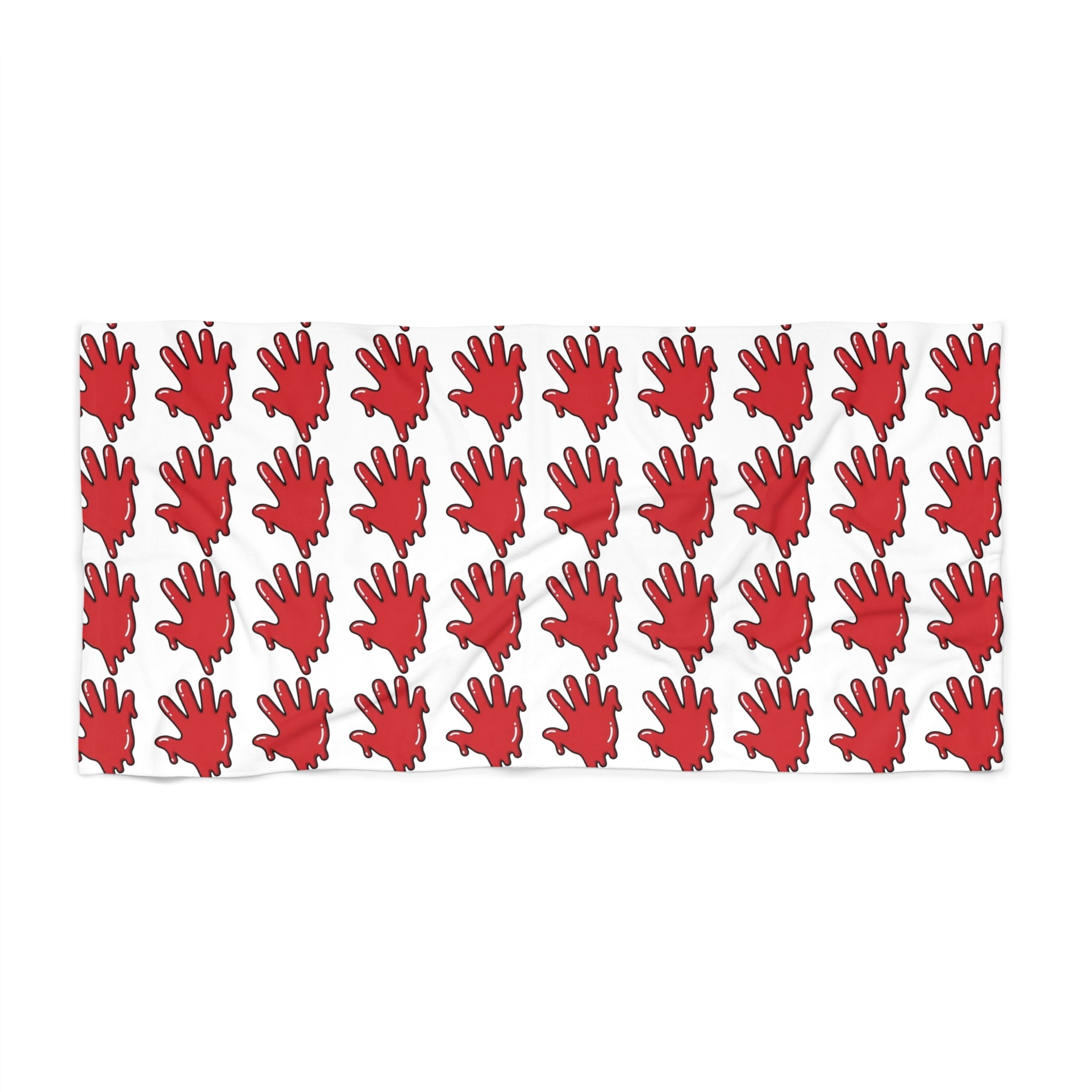 The Slime Shop Beach Towel — White / Red Slime In 5