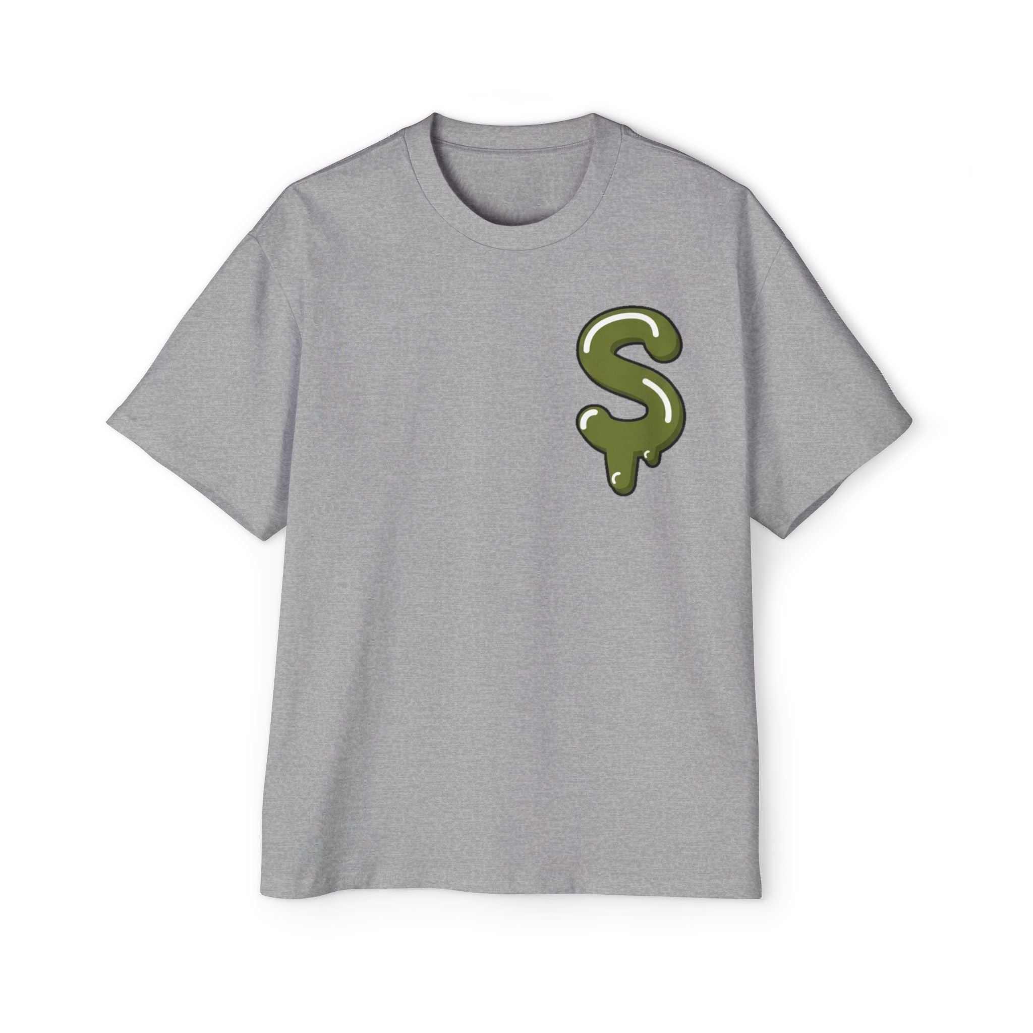 The Slime Shop Heavy Oversized Tee — Brown / Olive Slime Sircle