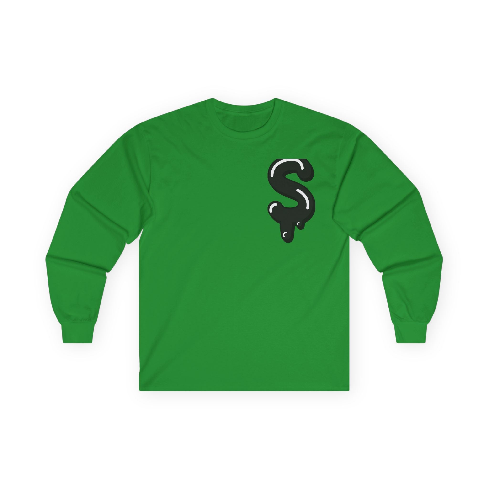 The Slime Shop Ultra Cotton Long-Sleeve — White / Black Slime $