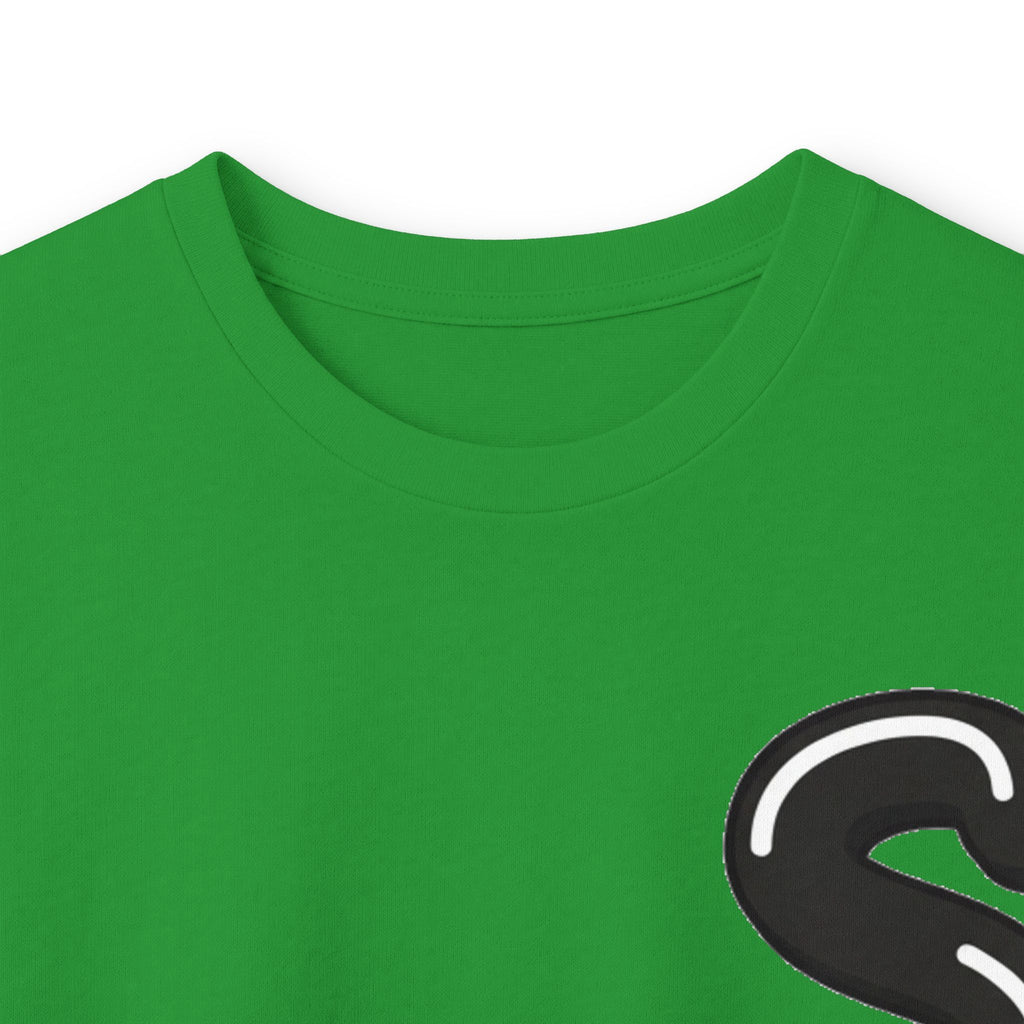 The Slime Shop Ultra Cotton Long-Sleeve Tee — Irish Green / Black Slime Sircle