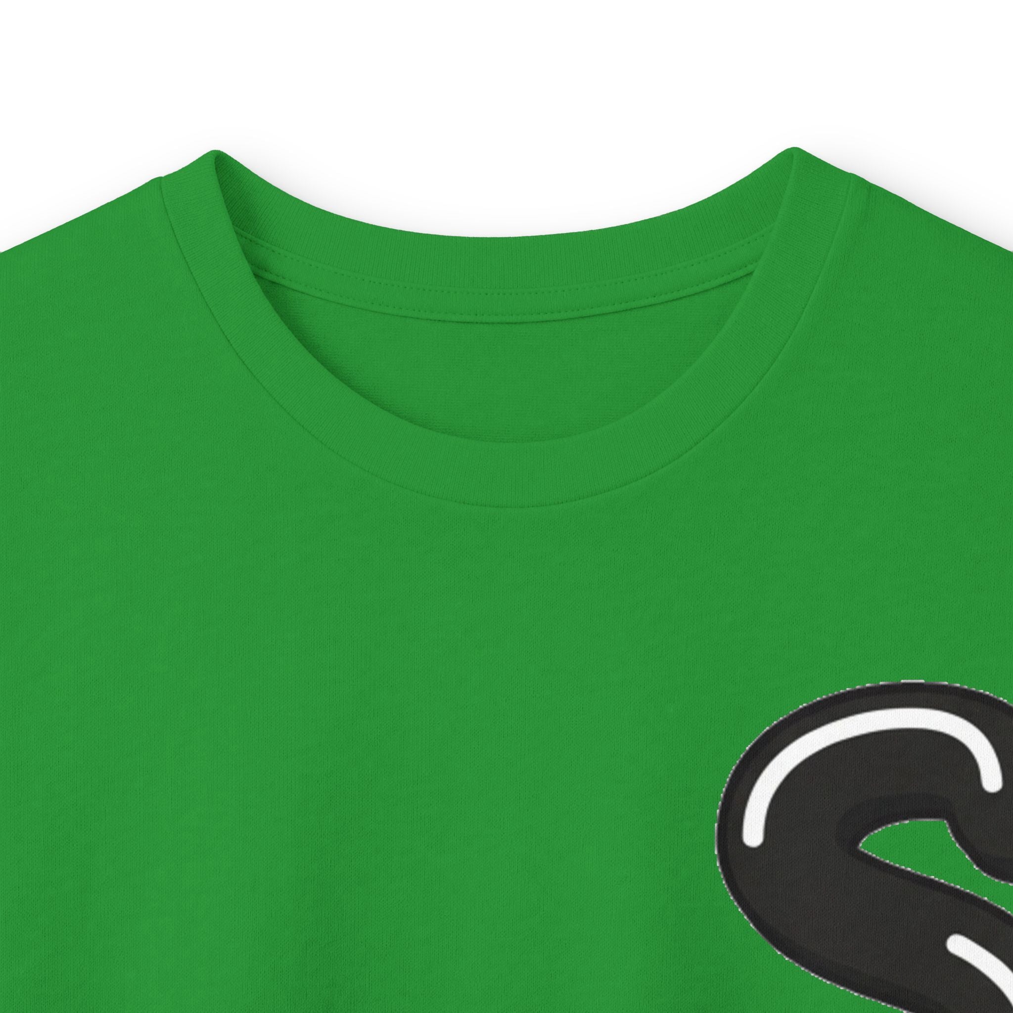 The Slime Shop Ultra Cotton Long-Sleeve Tee — Irish Green / Black Slime Sircle