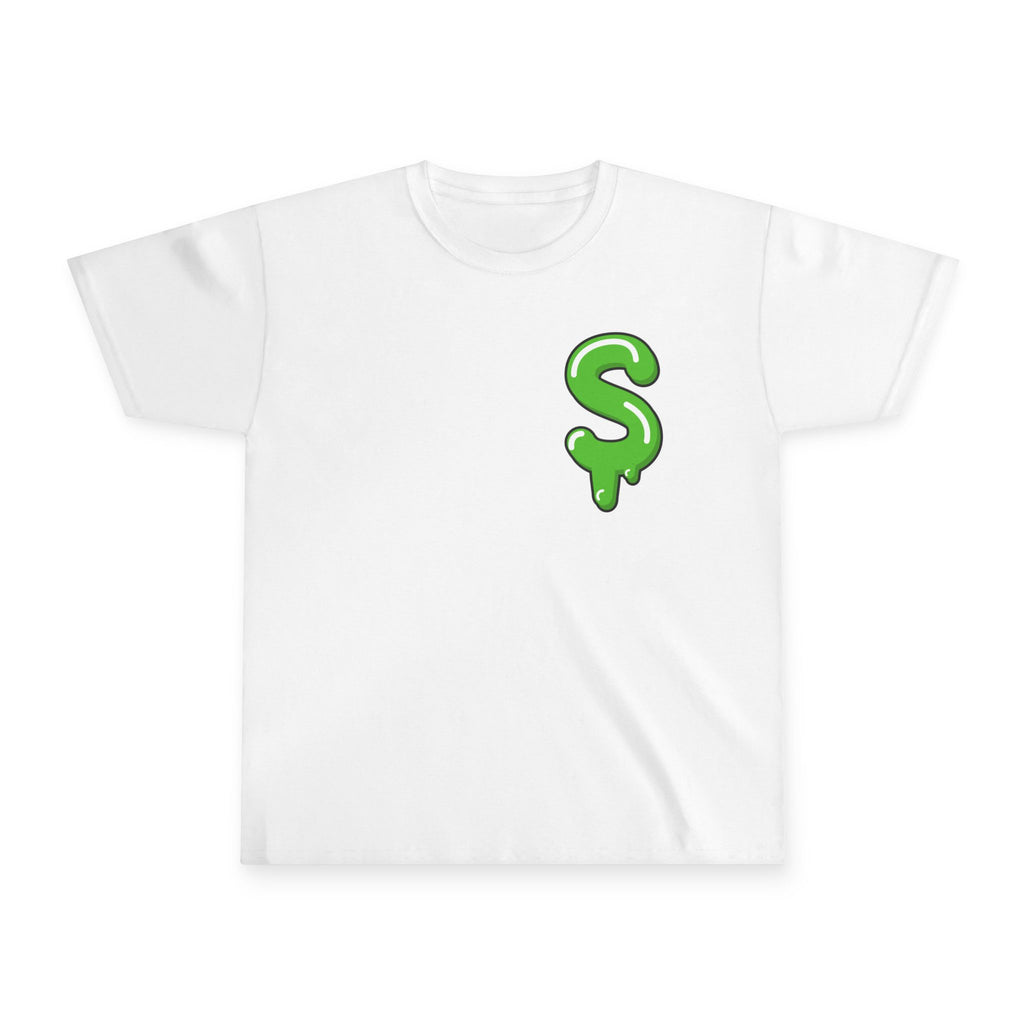 The Slime Shop Youth Tee — Navy / Green Slime Sircle