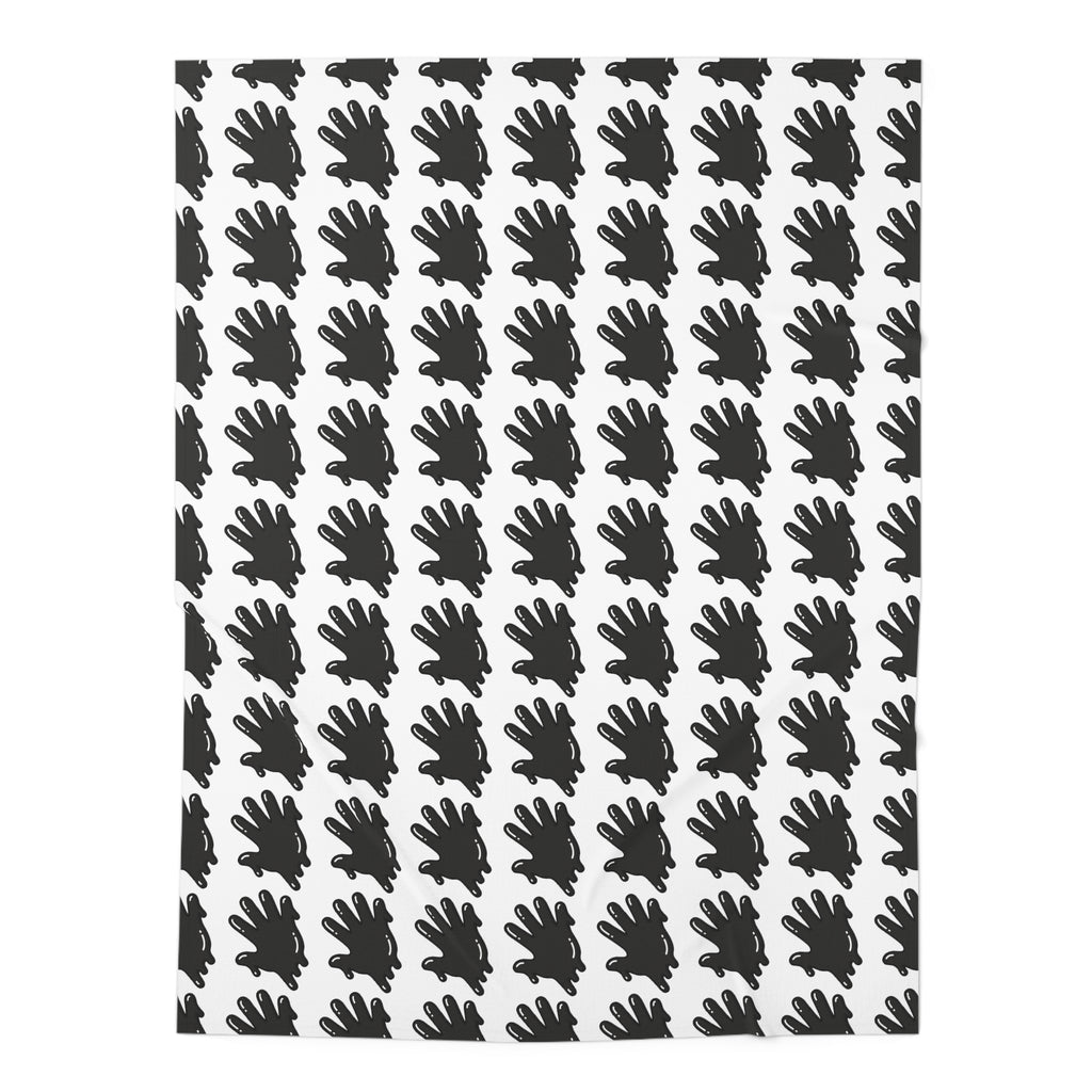 The Slime Shop Baby Swaddle Blanket — White / Black Slime In 5