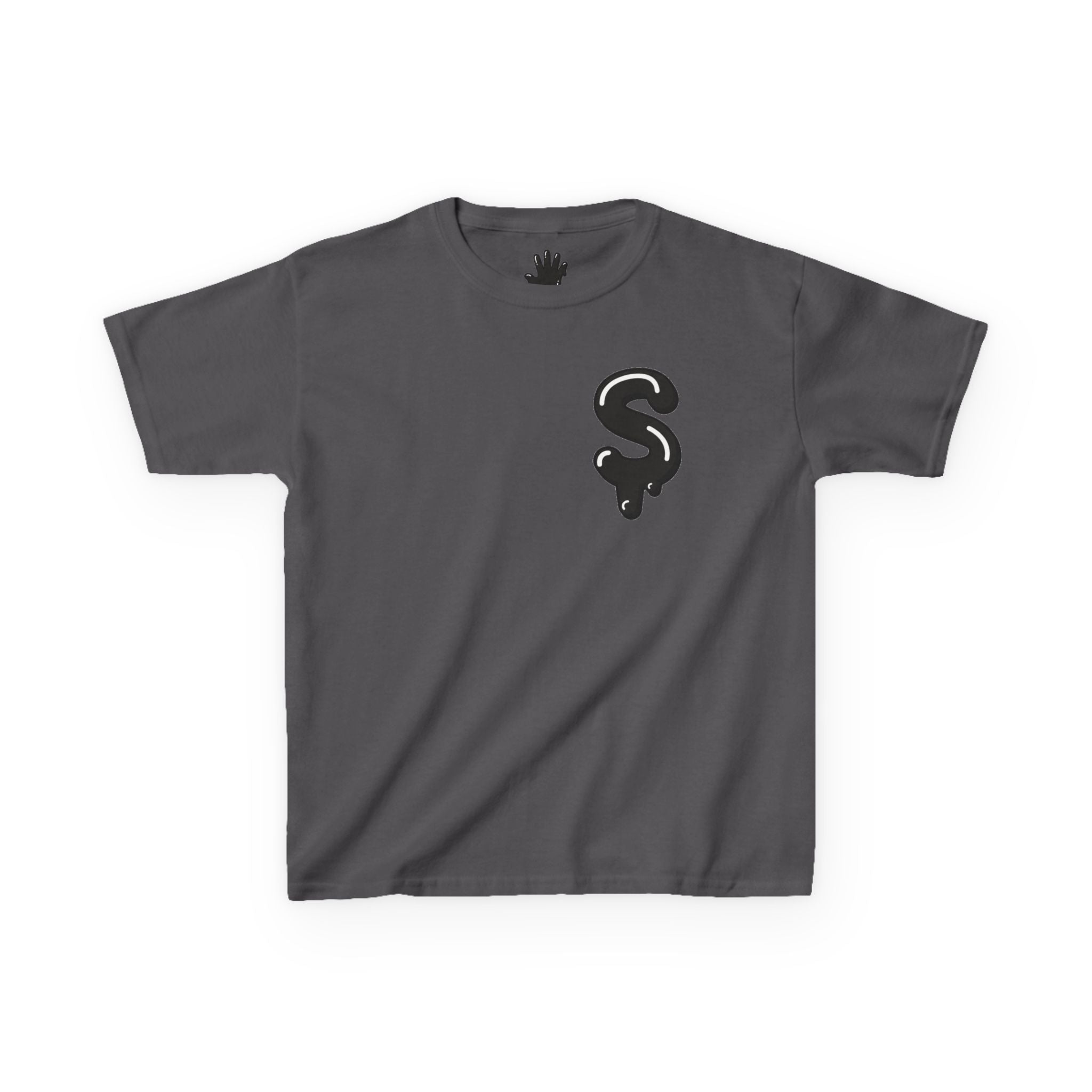 The Slime Shop Kids Tee — Grey / Black Slime Sircle