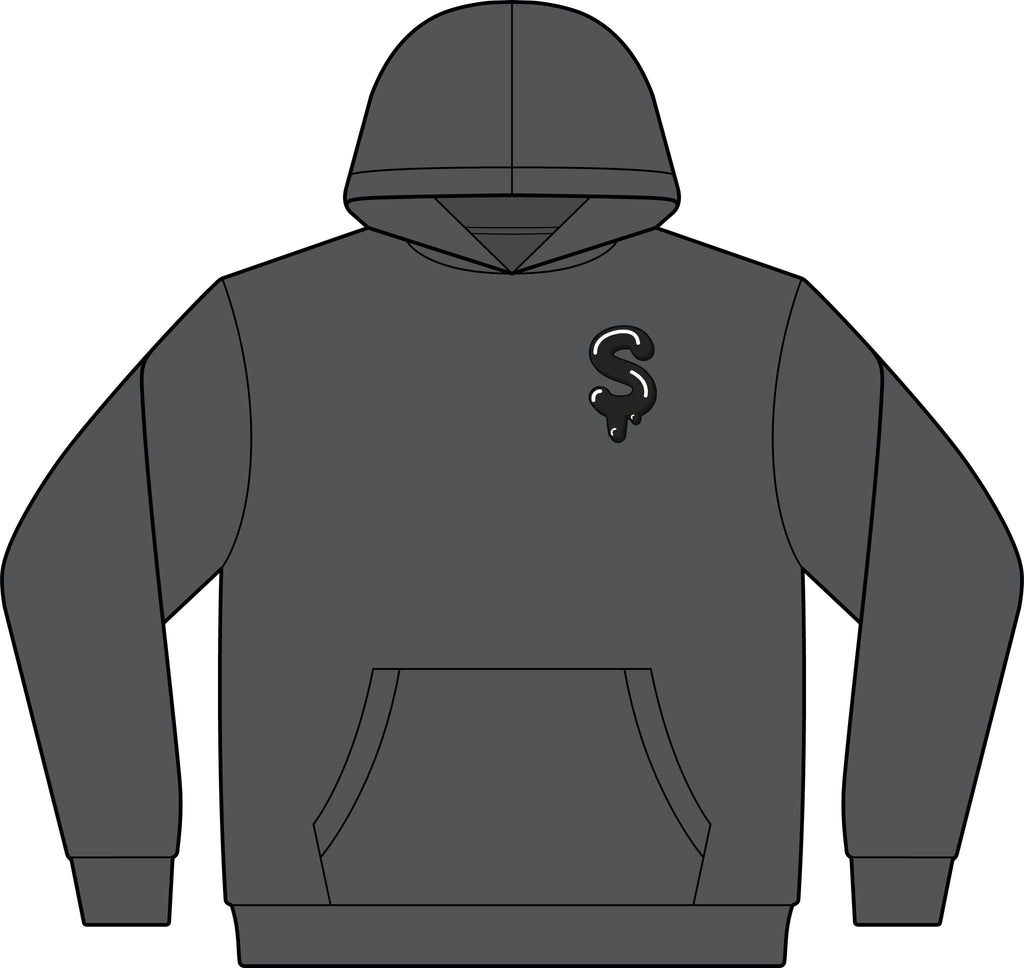 The Slime Shop Fleece Hoodie — Military Green / Black Slime S