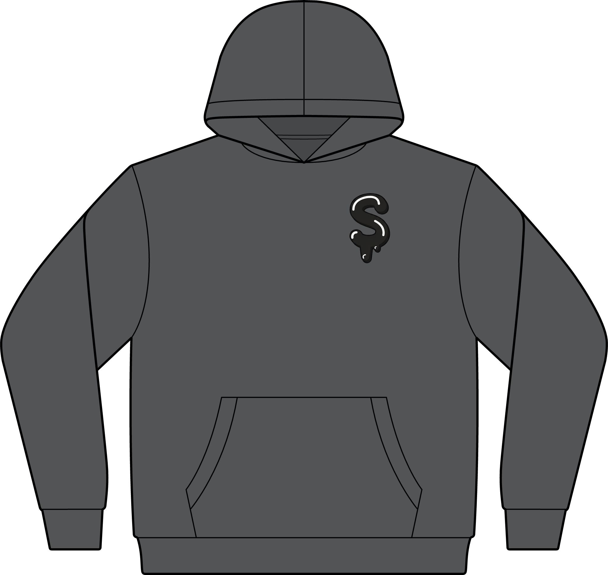 The Slime Shop Fleece Hoodie — Military Green / Black Slime S