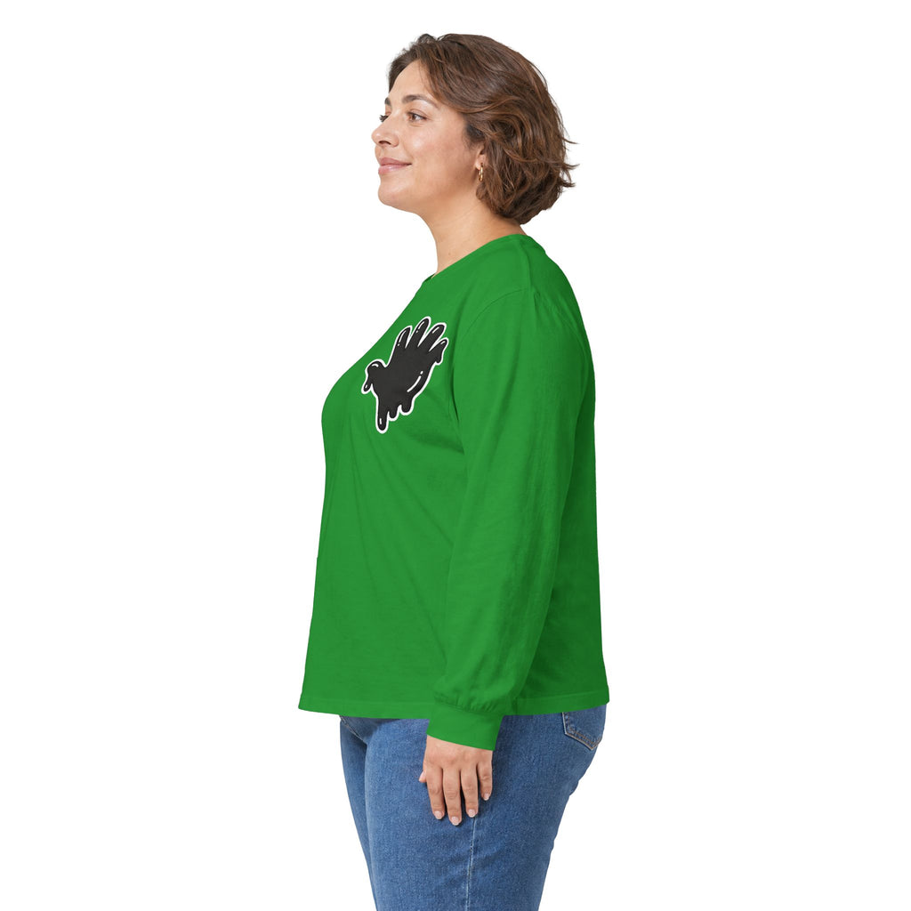 The Slime Shop Ultra Cotton Long-Sleeve — White / Black Slime In 5