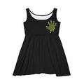 The Slime Shop Women's Skater Dress — Black / Olive Slime In 5