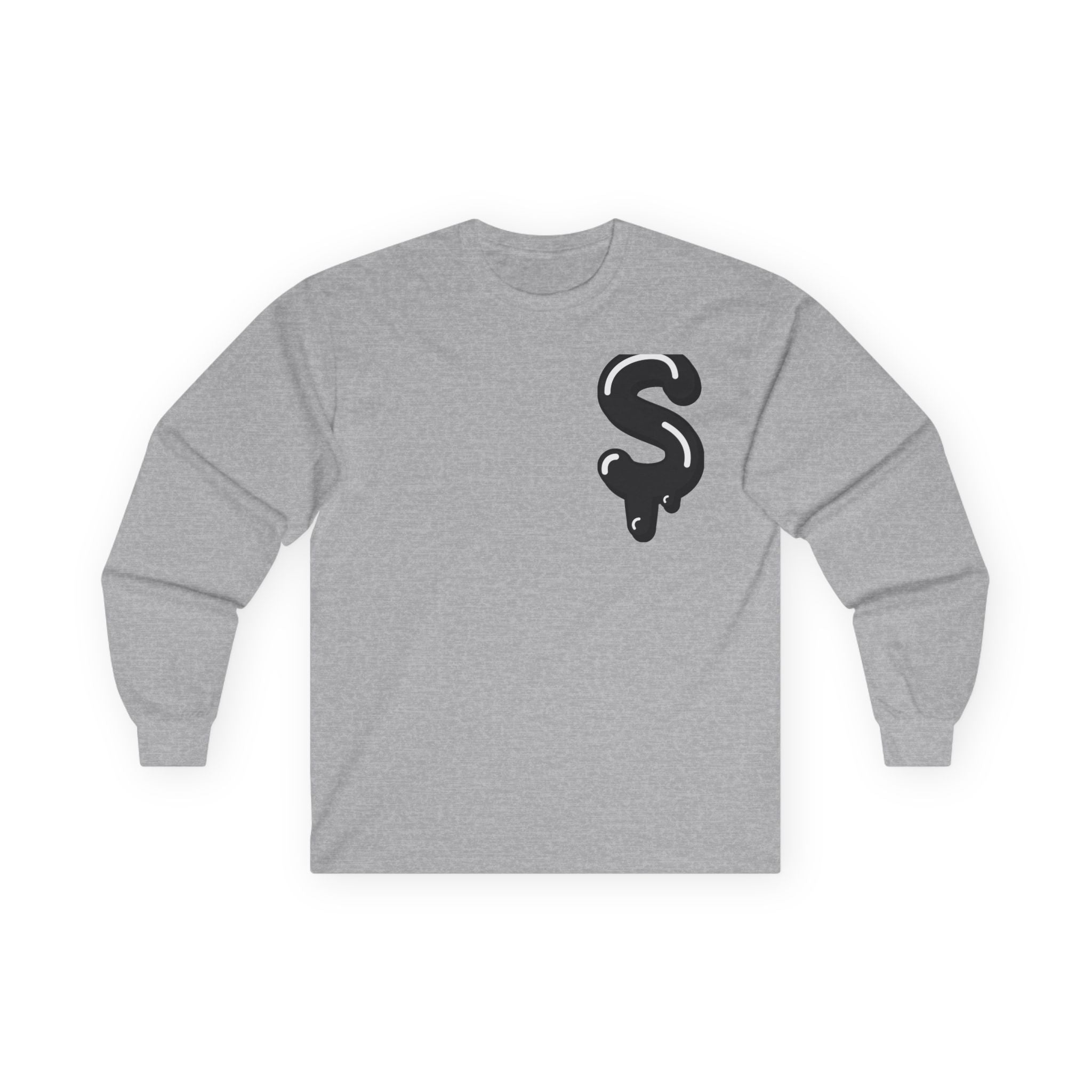 The Slime Shop Ultra Cotton Long-Sleeve — White / Black Slime $
