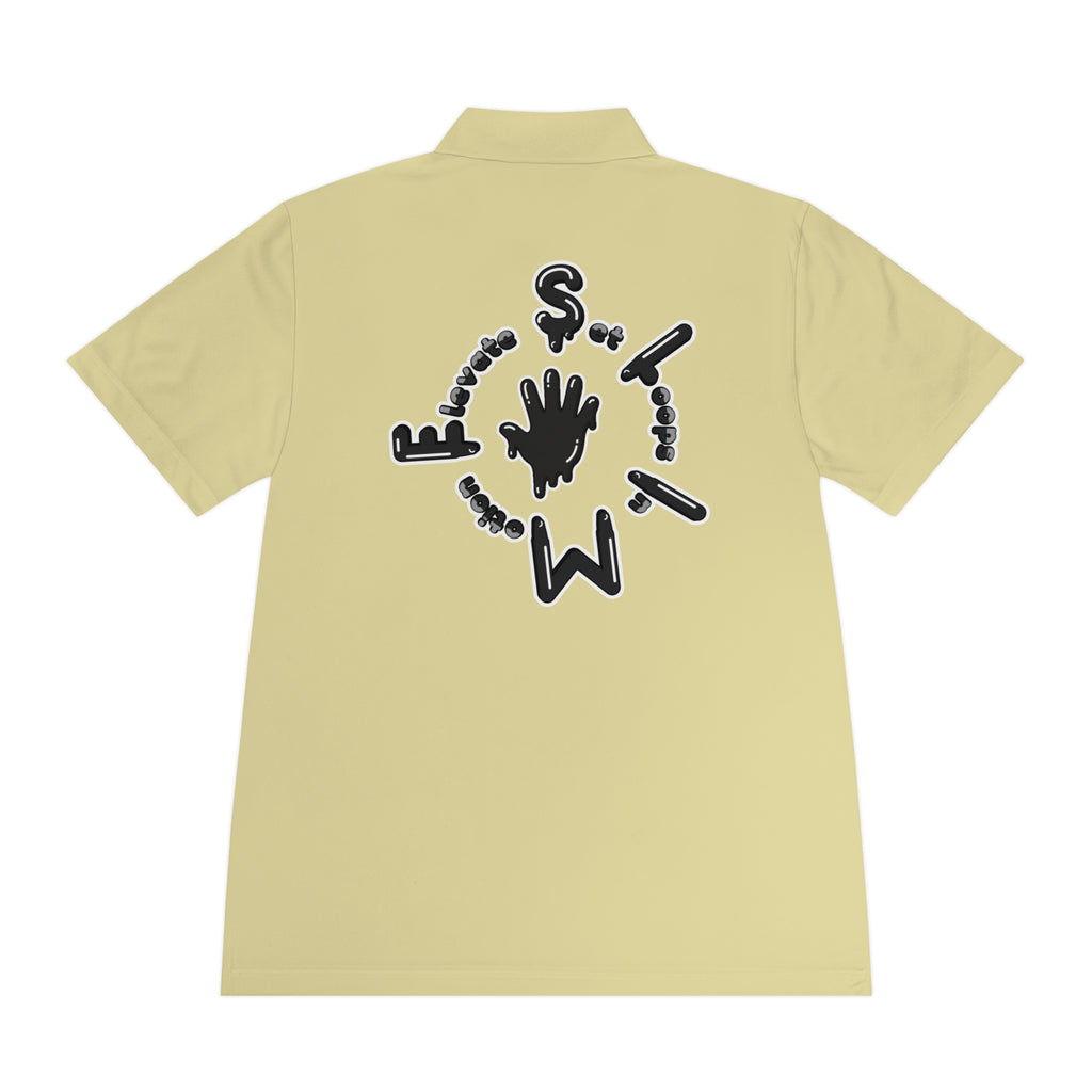 Men's Black Slime Sircle Sport Polo Shirt
