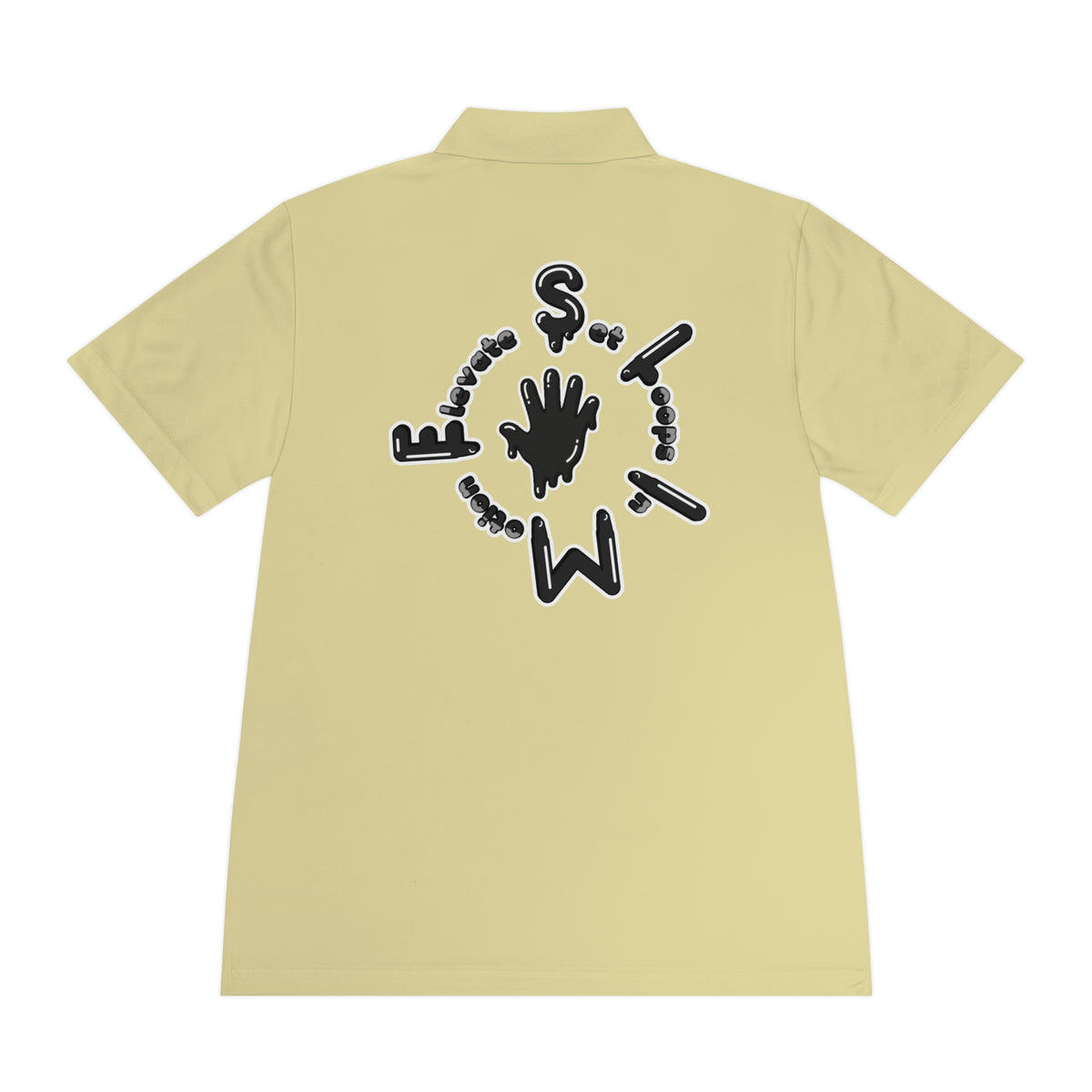 Men's Black Slime Sircle Sport Polo Shirt