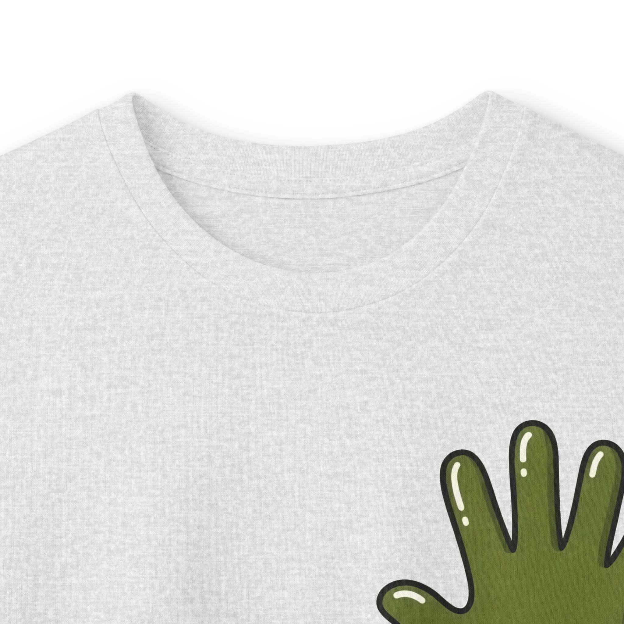 The Slime Shop Ultra Cotton Long-Sleeve — White / Olive Slime In 5