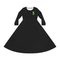 The Slime Shop Women's Long Sleeve Dance Dress — Black / Green Slime $